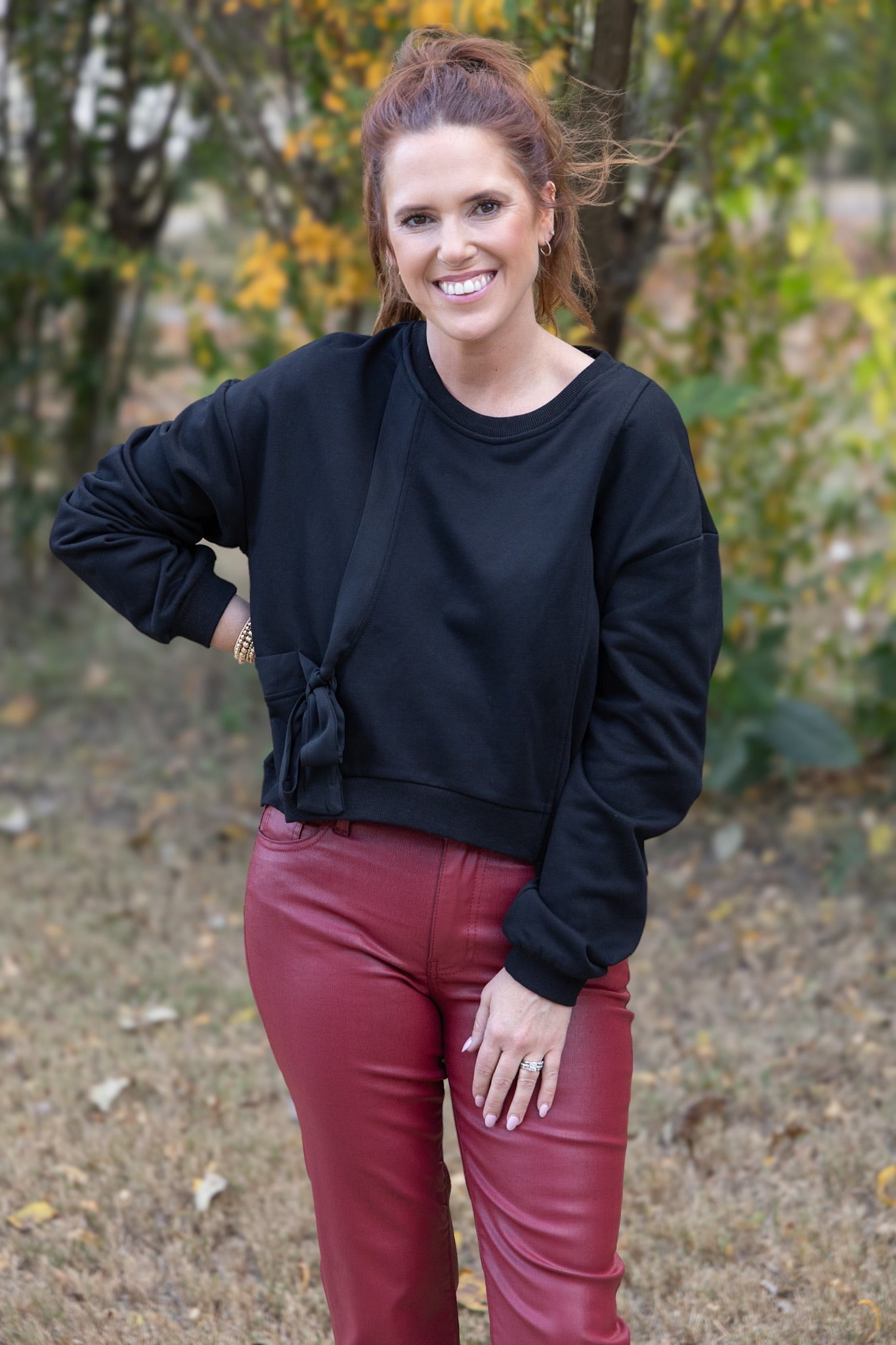 Onyx Bow Sweatshirt