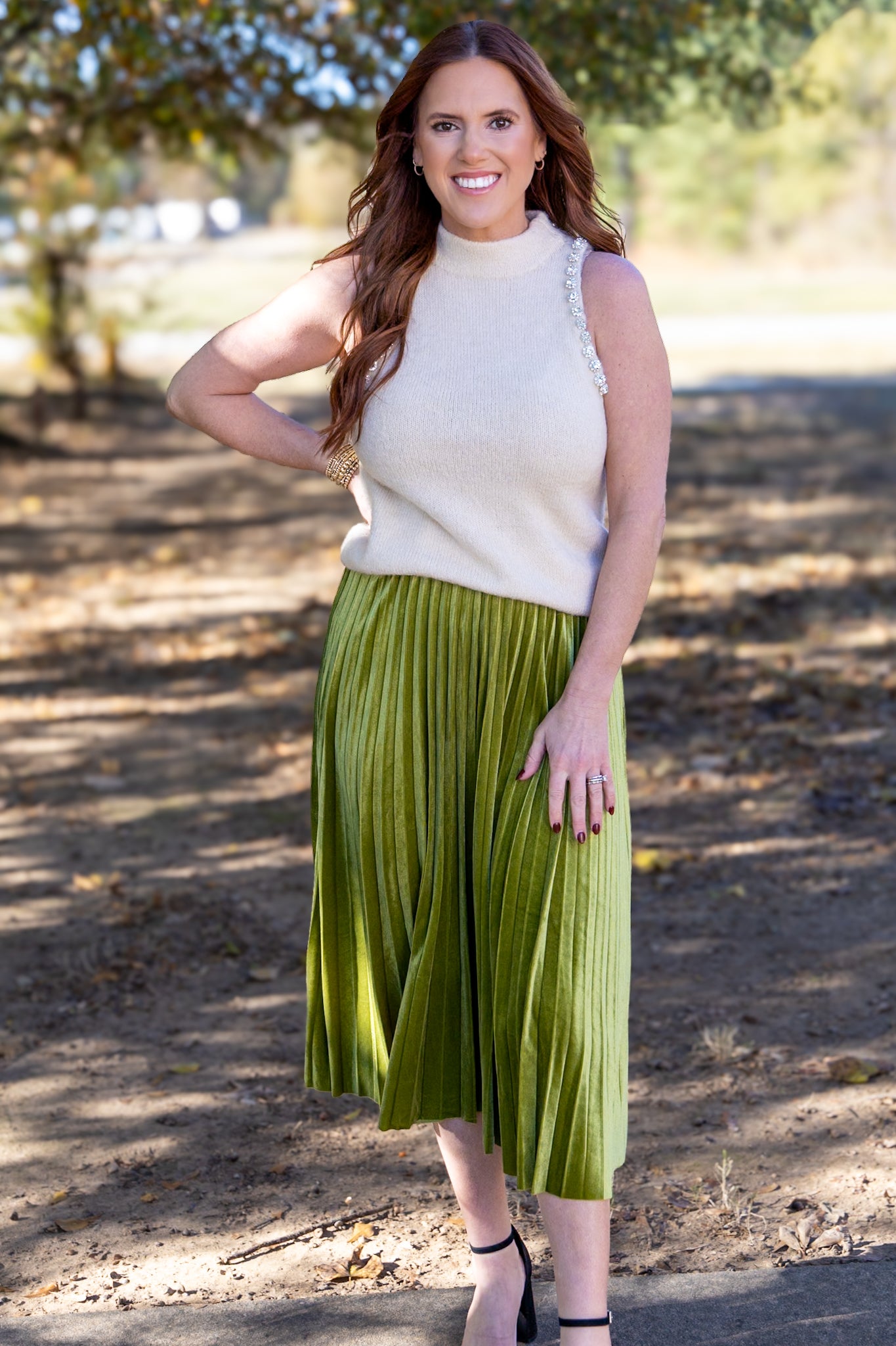 Alva Jeweled Sleeveless Sweater