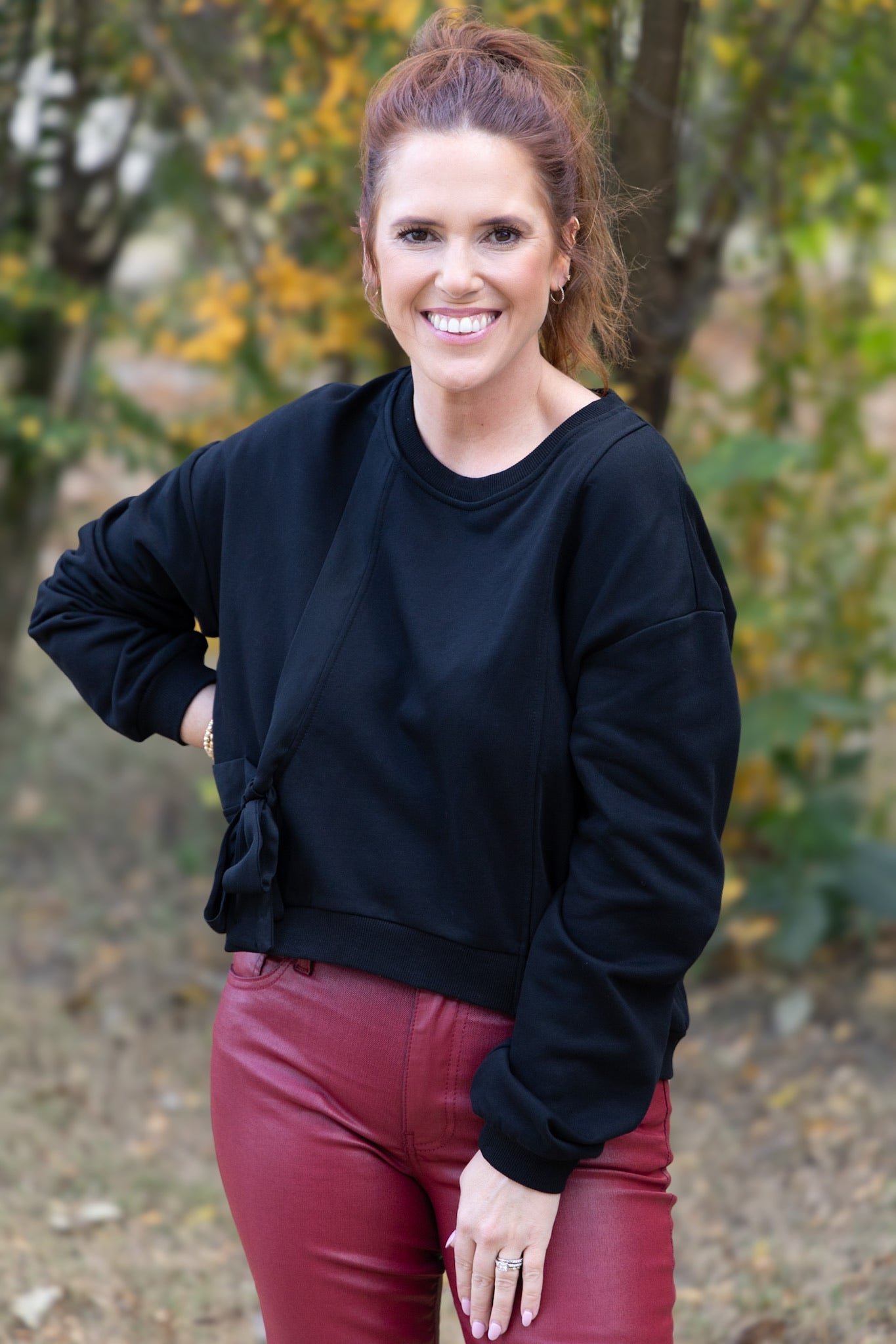 Onyx Bow Sweatshirt
