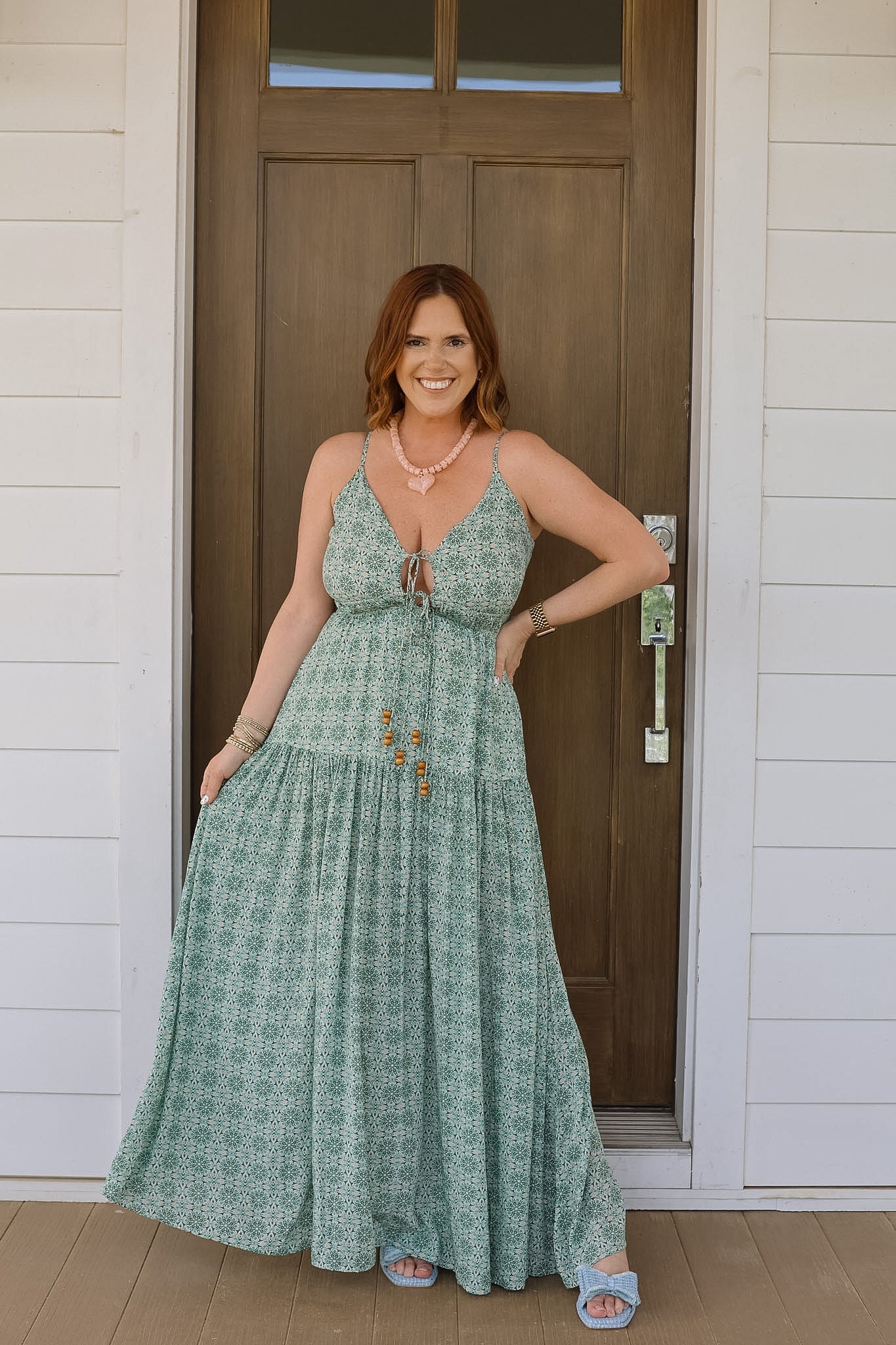 Boho Maxi Dress - Green