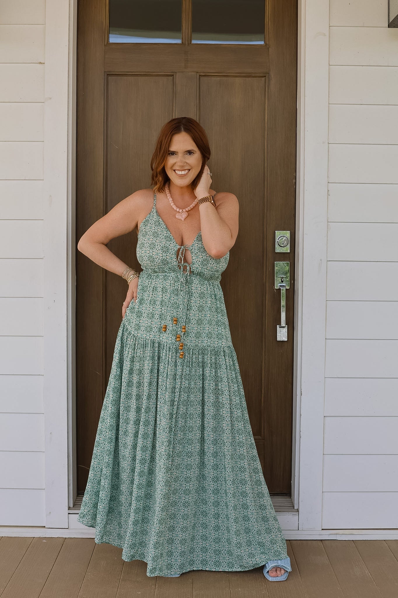 Boho Maxi Dress - Green