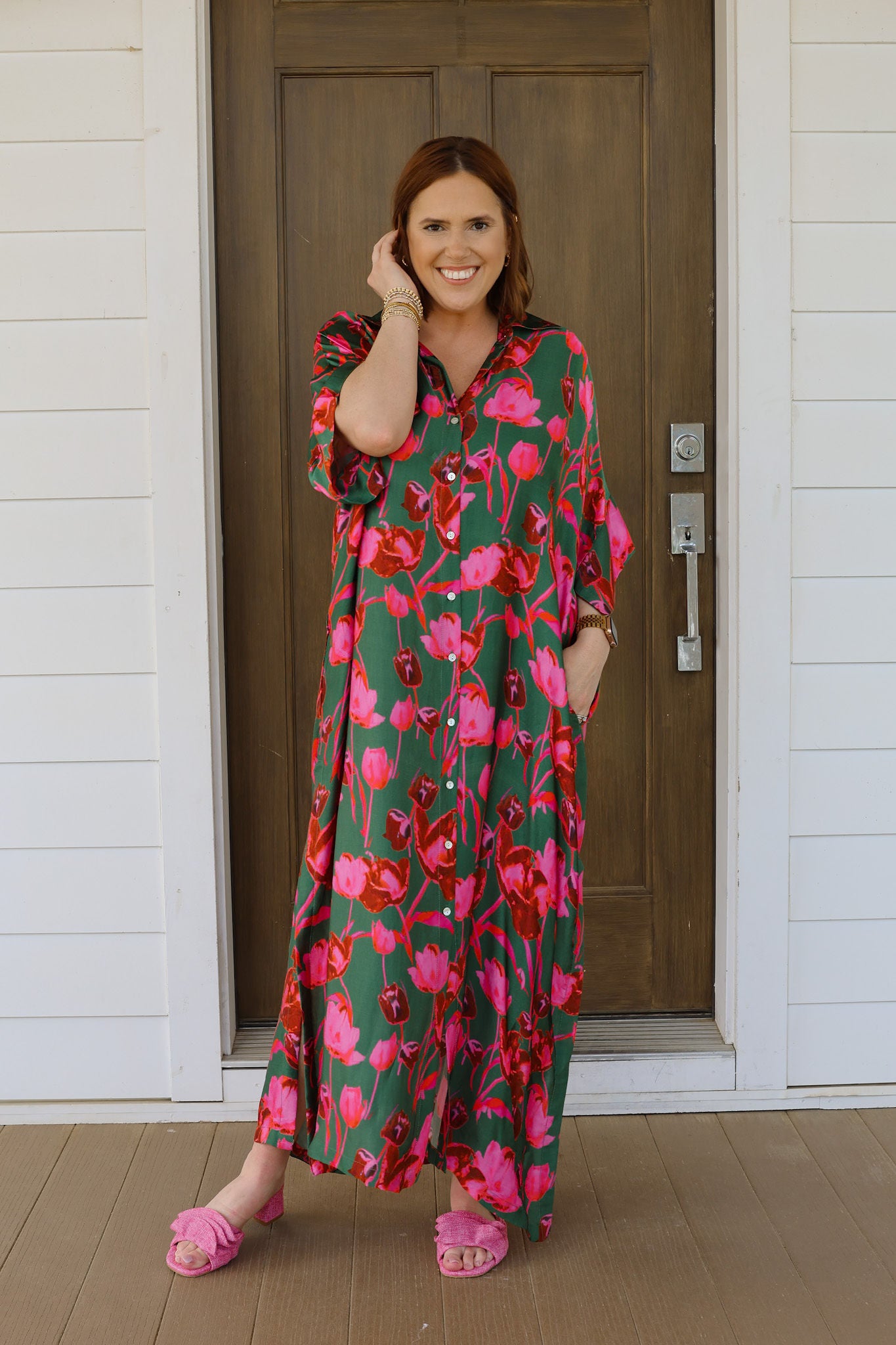 Tulip Trail Button Down Dress