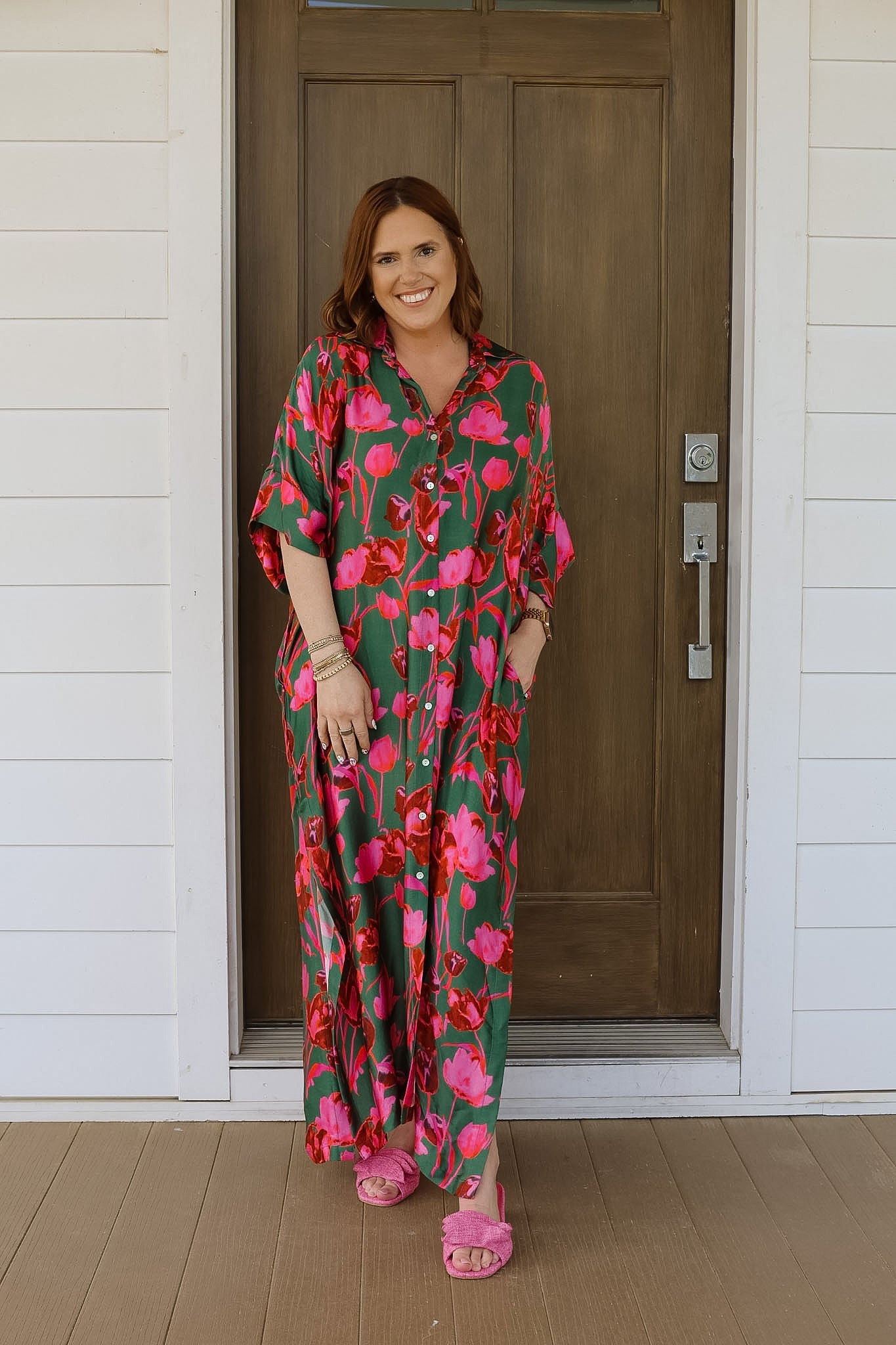 Tulip Trail Button Down Dress