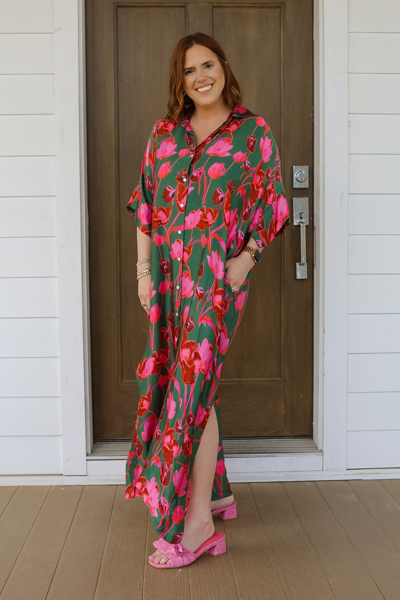 Tulip Trail Button Down Dress