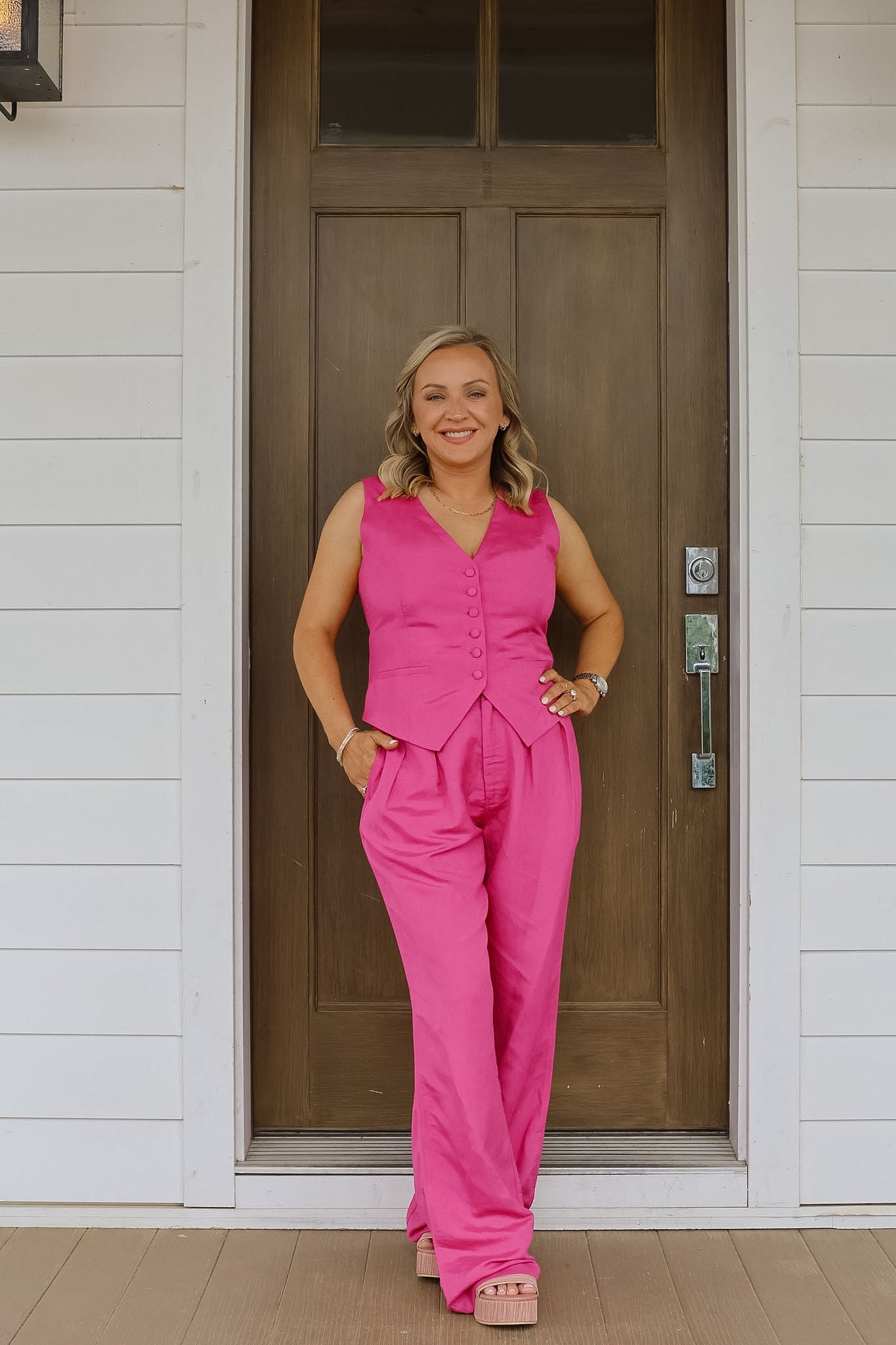 Fuchsia Halter Vest