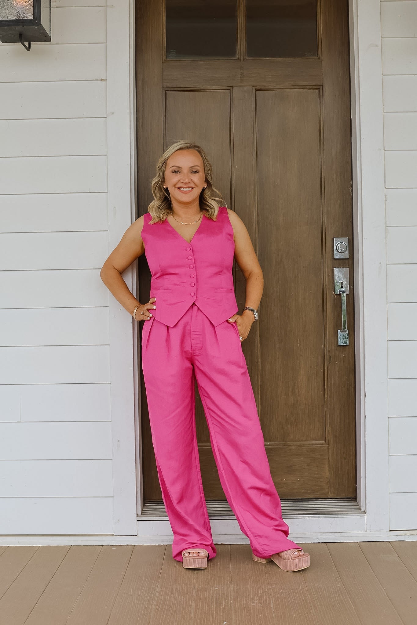 Fuchsia Halter Vest