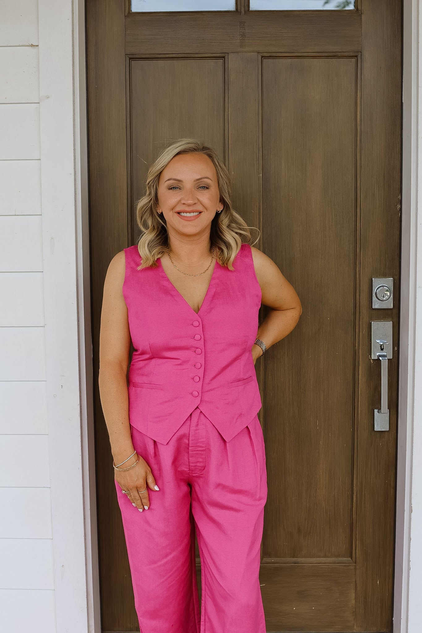 Fuchsia Halter Vest