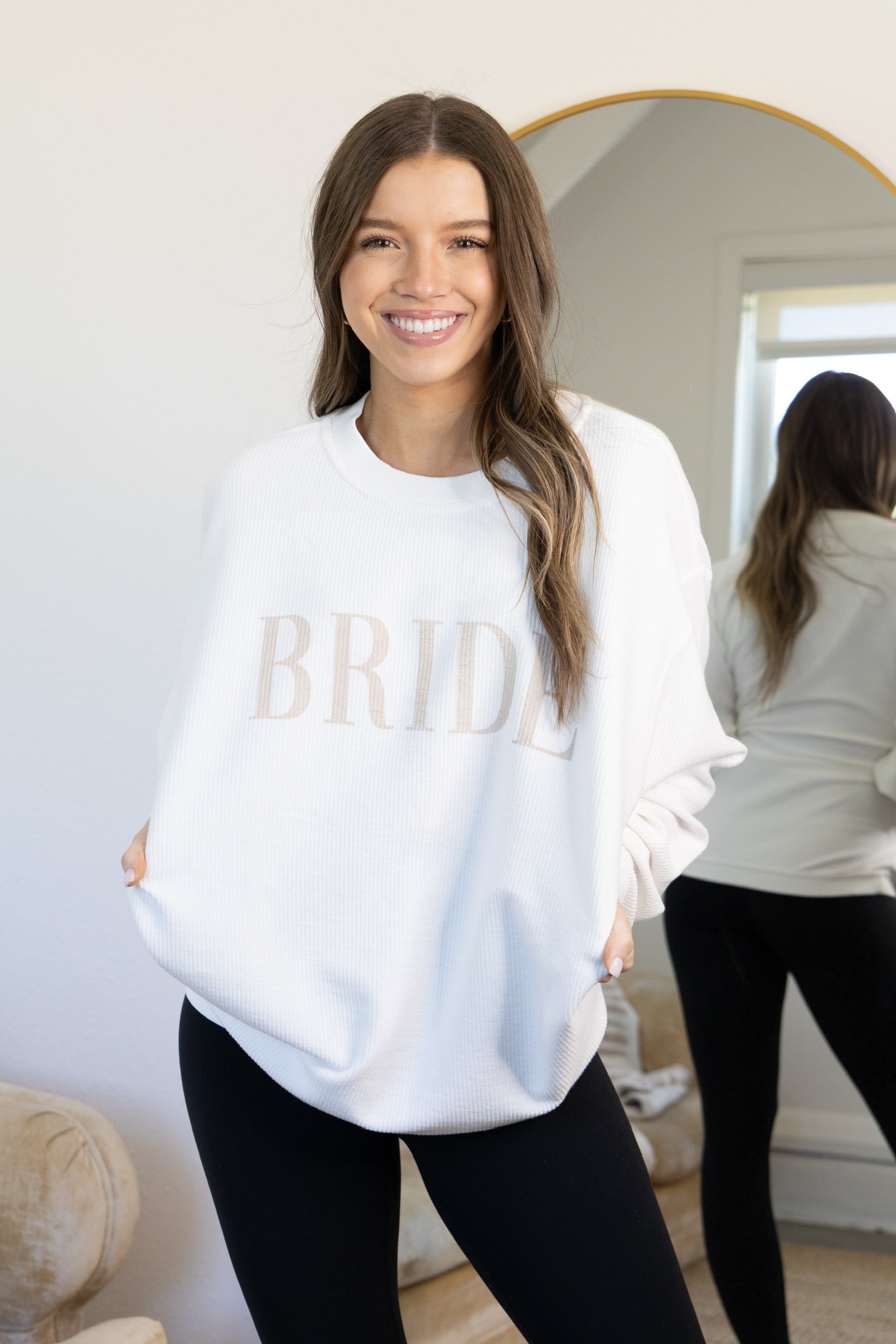 Bride Corded Crewneck