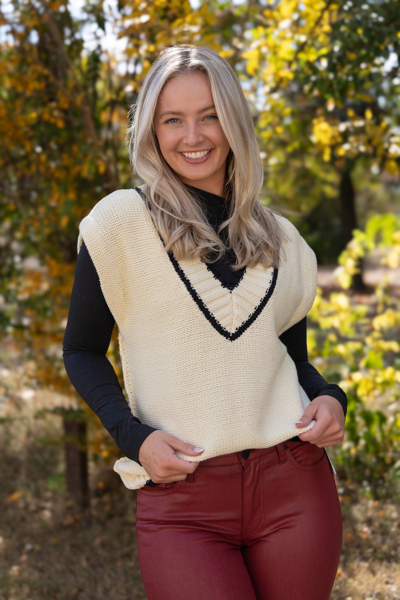 Ryker Relaxed Sweater Vest - Cream