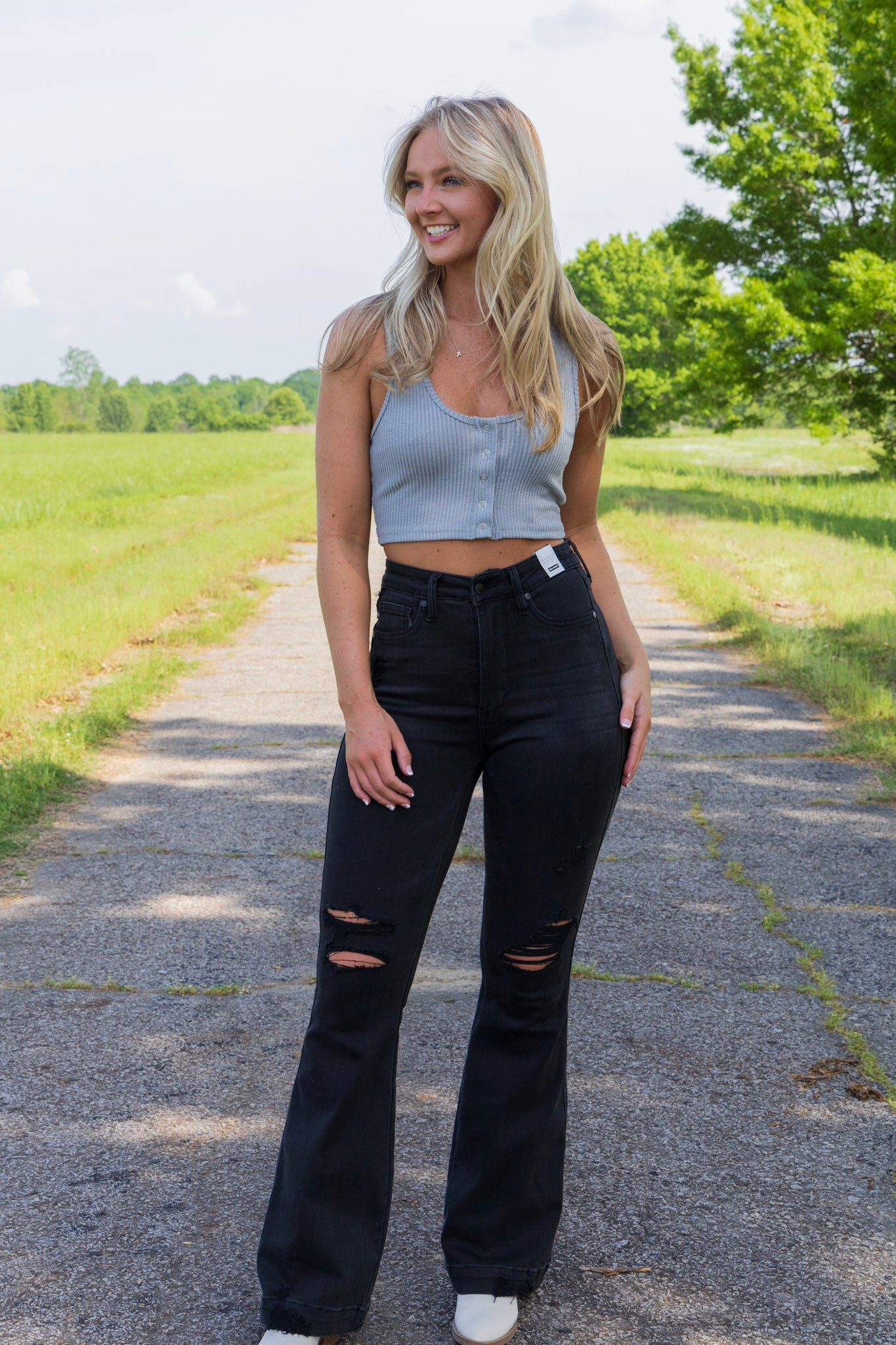 Mary Ribbed Crop Tank