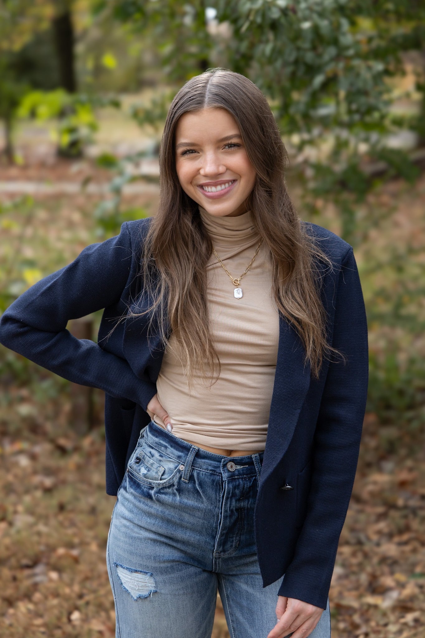 Heller Double Breasted Blazer - Navy