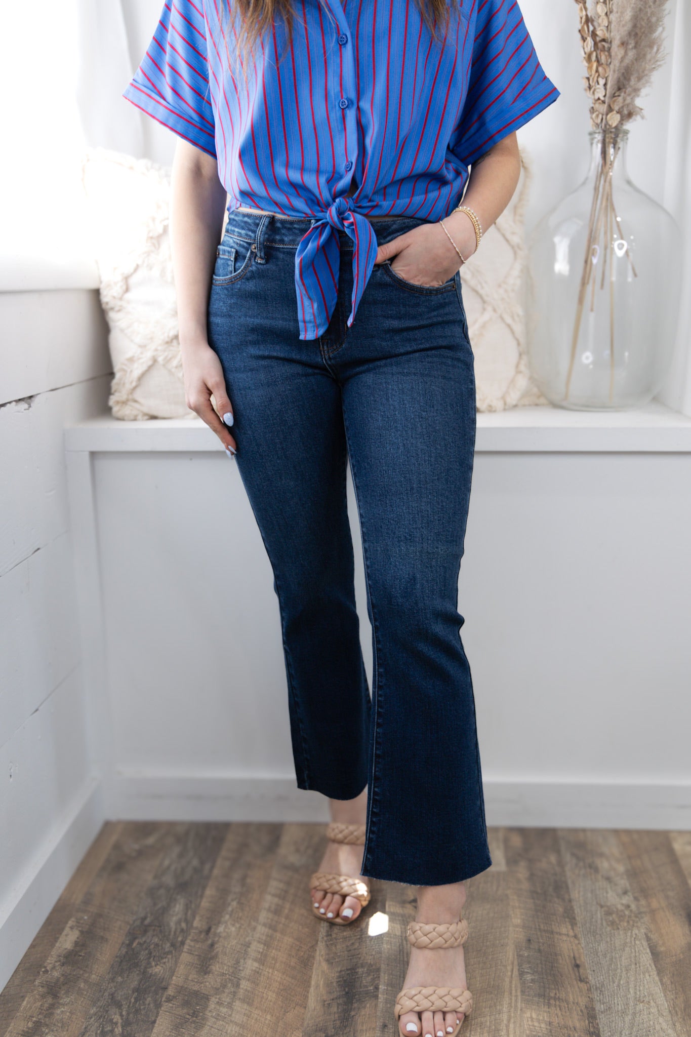 [Just Black] The Cropped Flare - Dark Denim