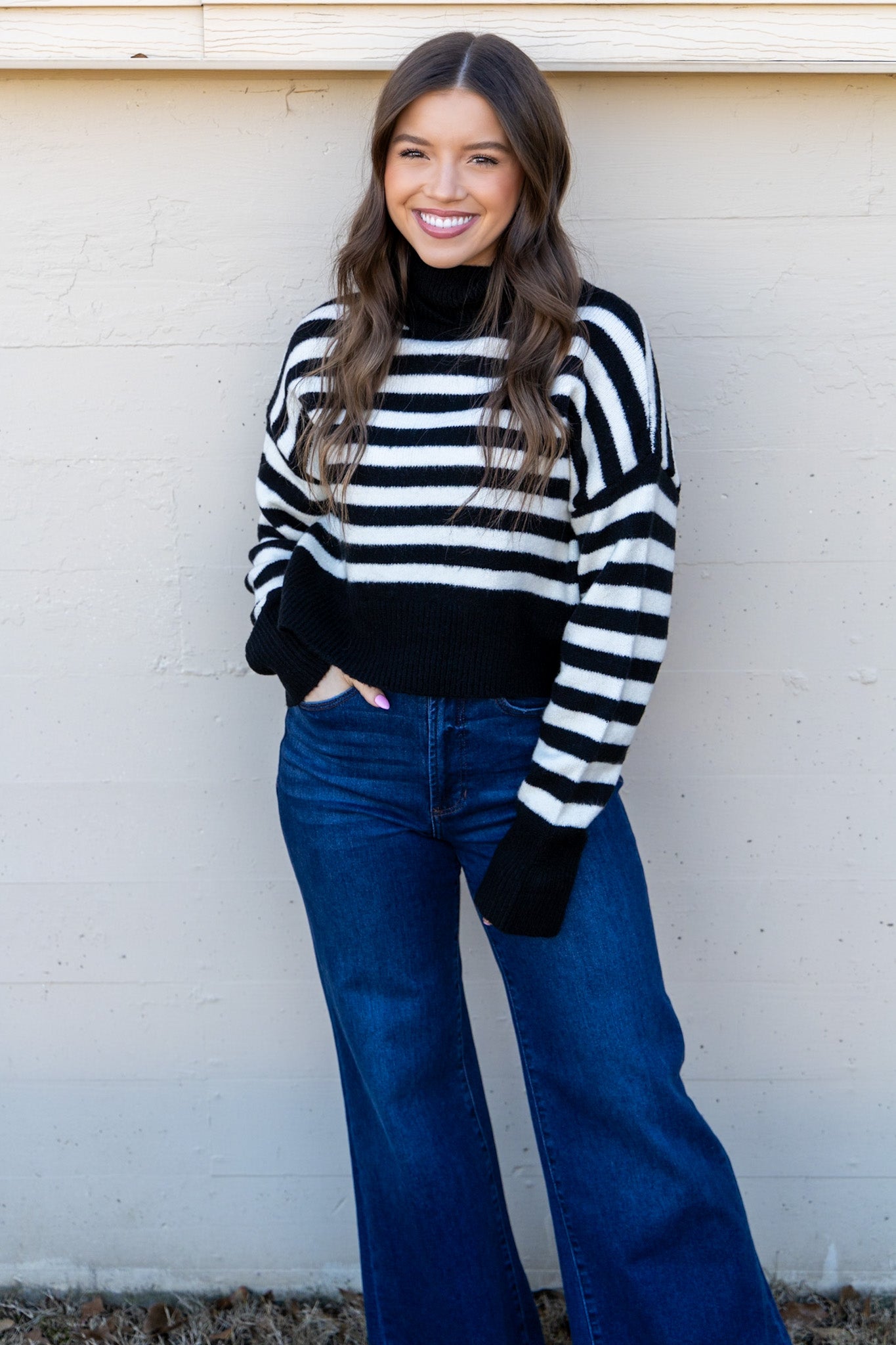 Shona Stripe Cropped Sweater
