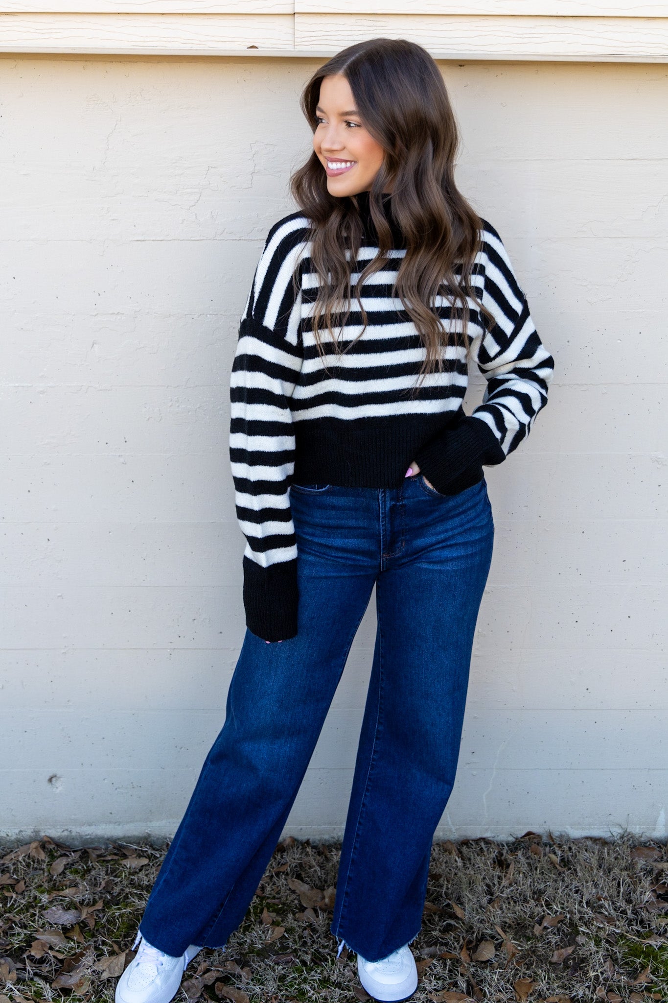 Shona Stripe Cropped Sweater