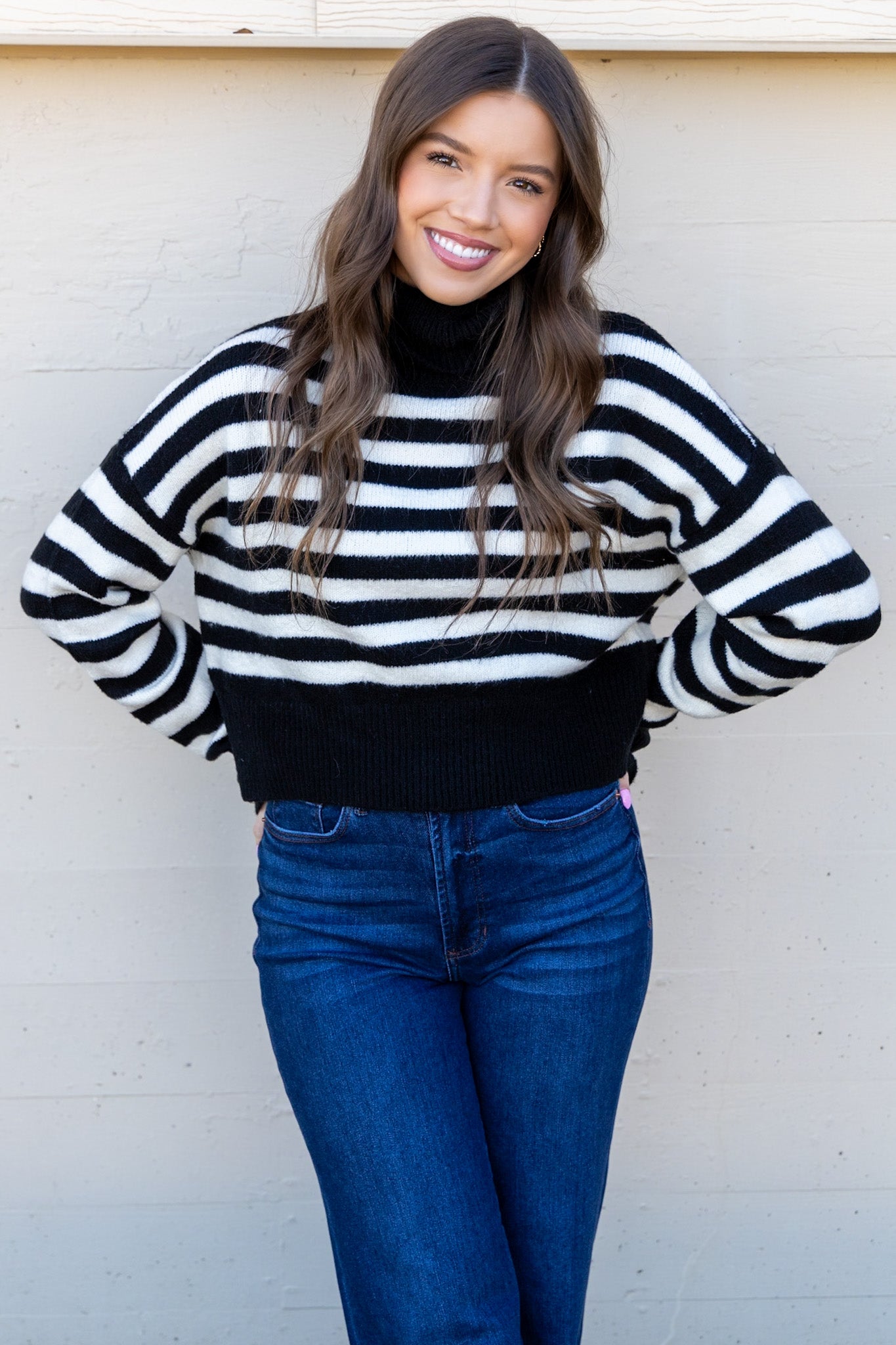 Shona Stripe Cropped Sweater