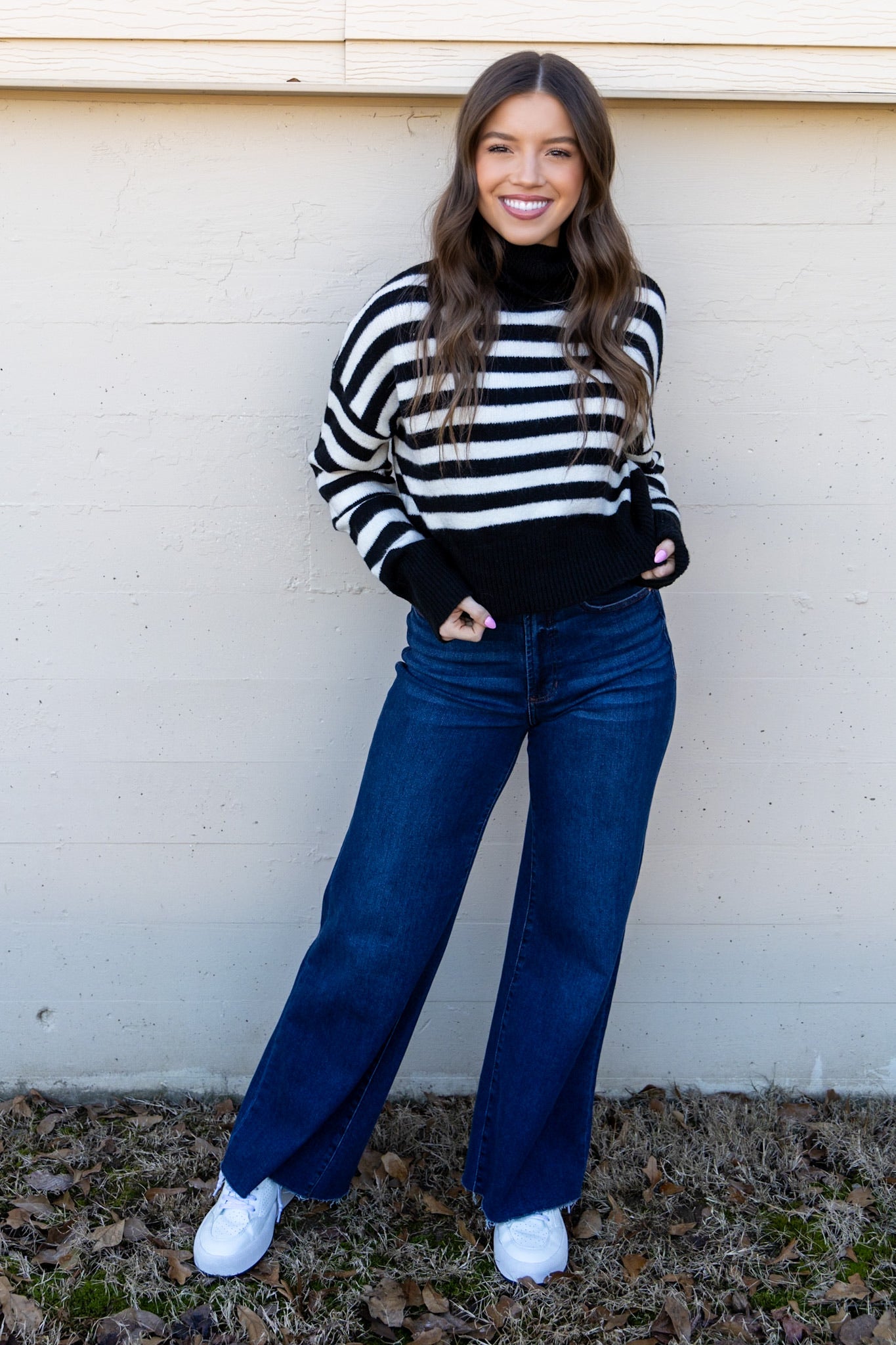 Shona Stripe Cropped Sweater