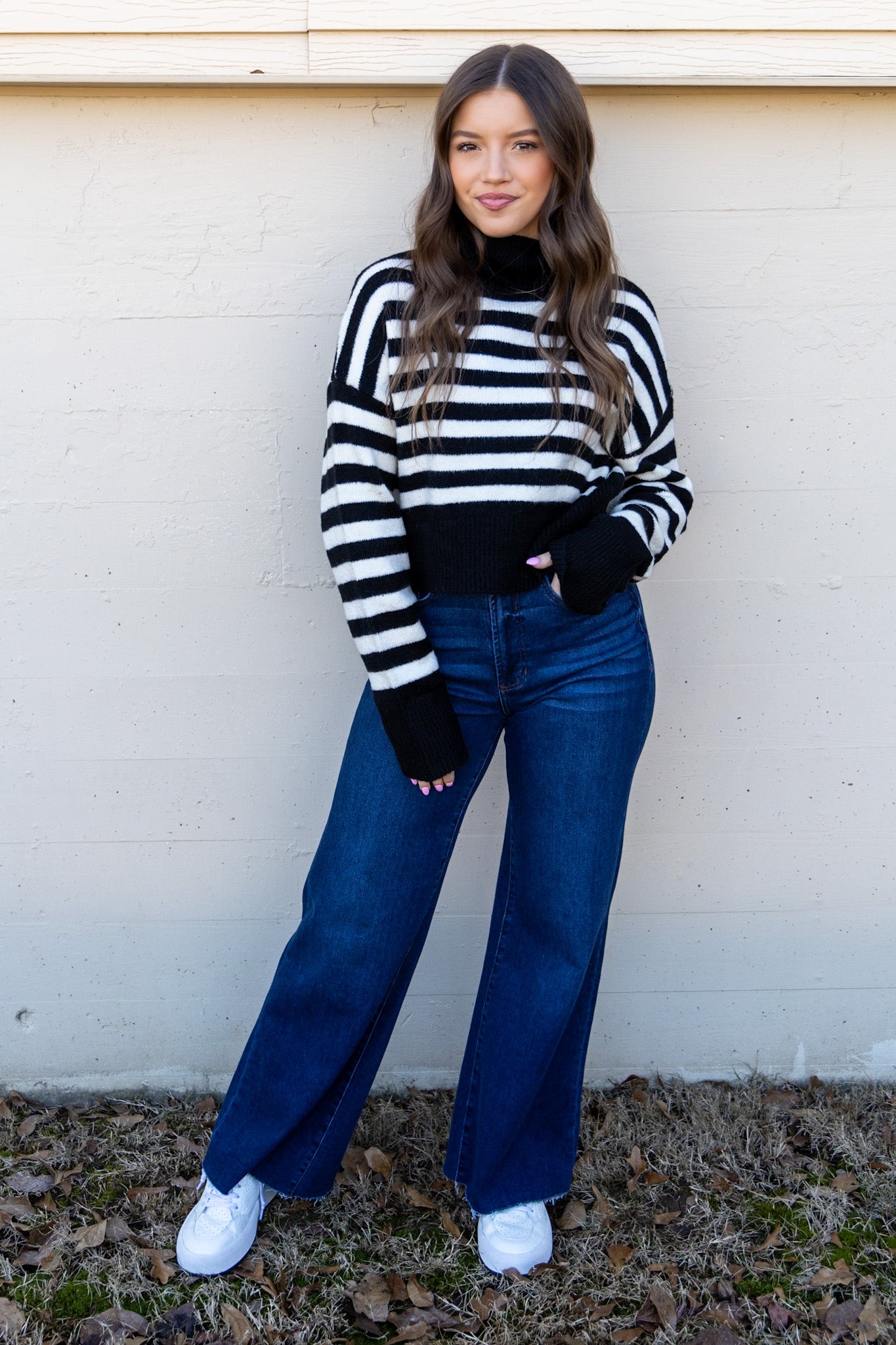 Shona Stripe Cropped Sweater
