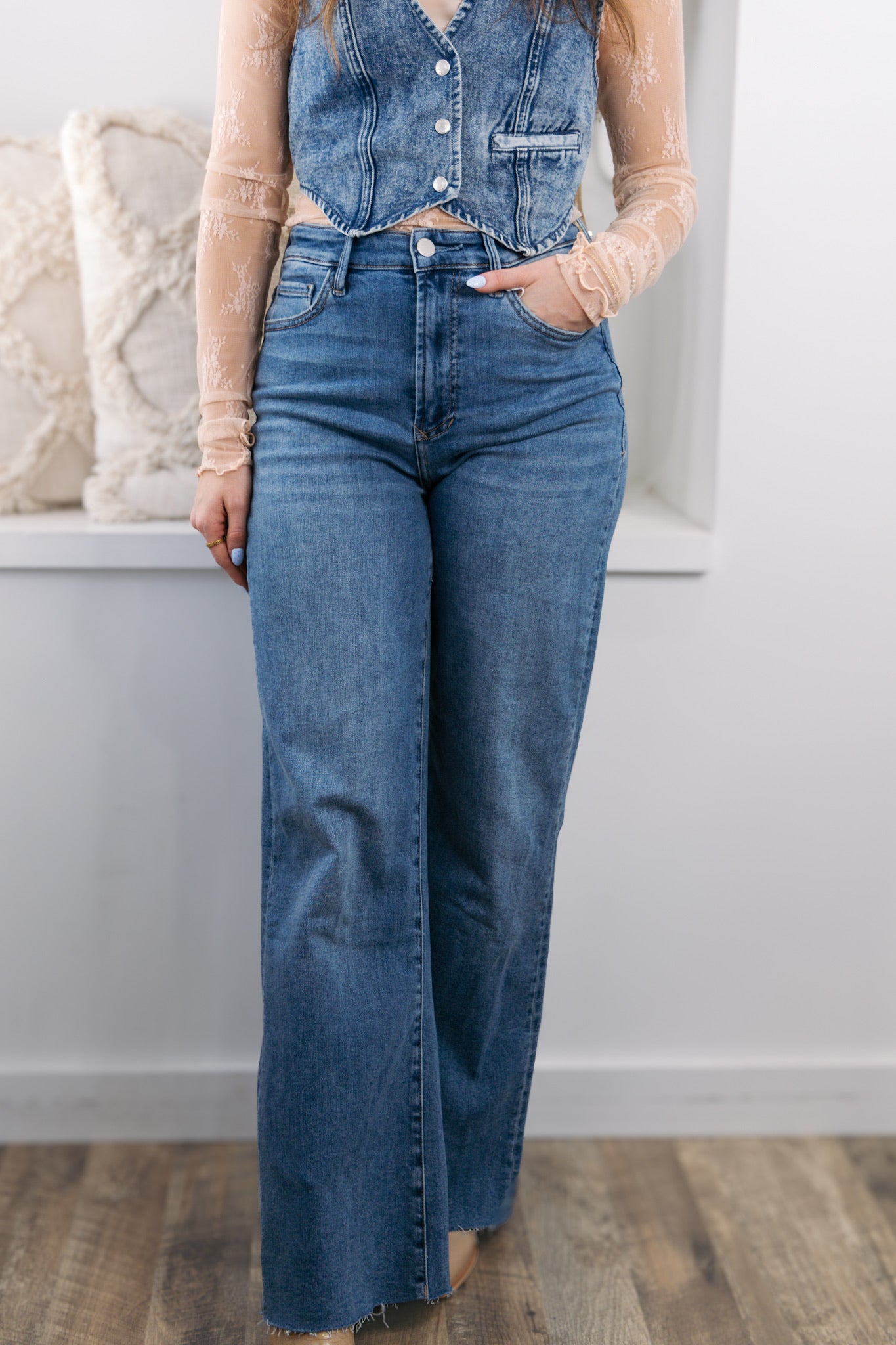[Dear John] Rosa Mid Rise Raw Hem Jeans - Bella