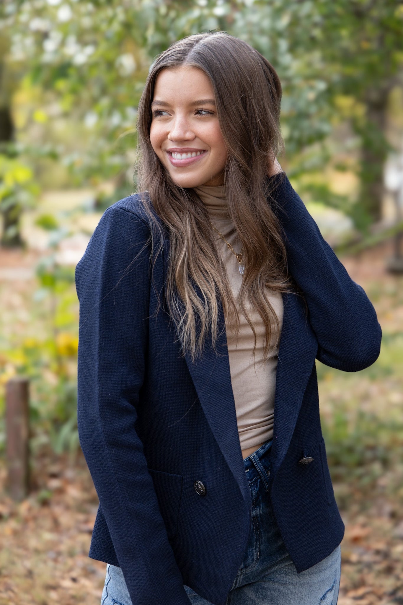 Heller Double Breasted Blazer - Navy