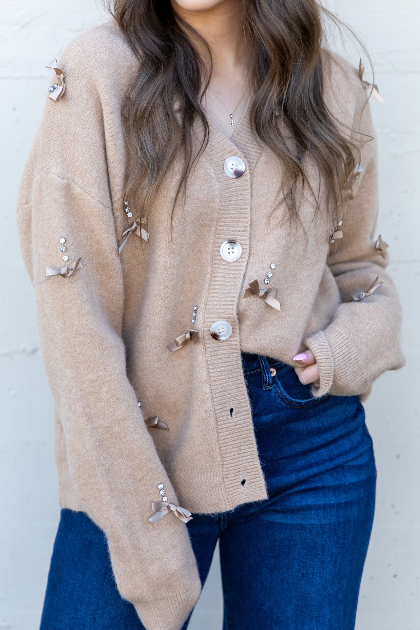 Glitz & Glamour Cardigan - Camel