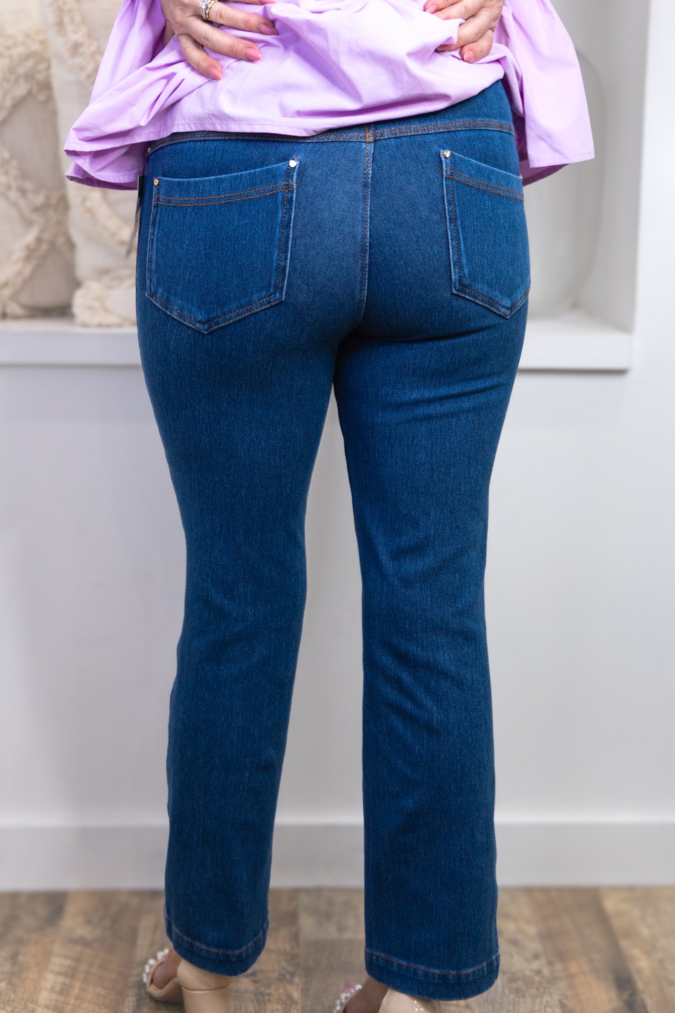 [Lysse] Ankle Denim Baby Bootcut- Mid Wash