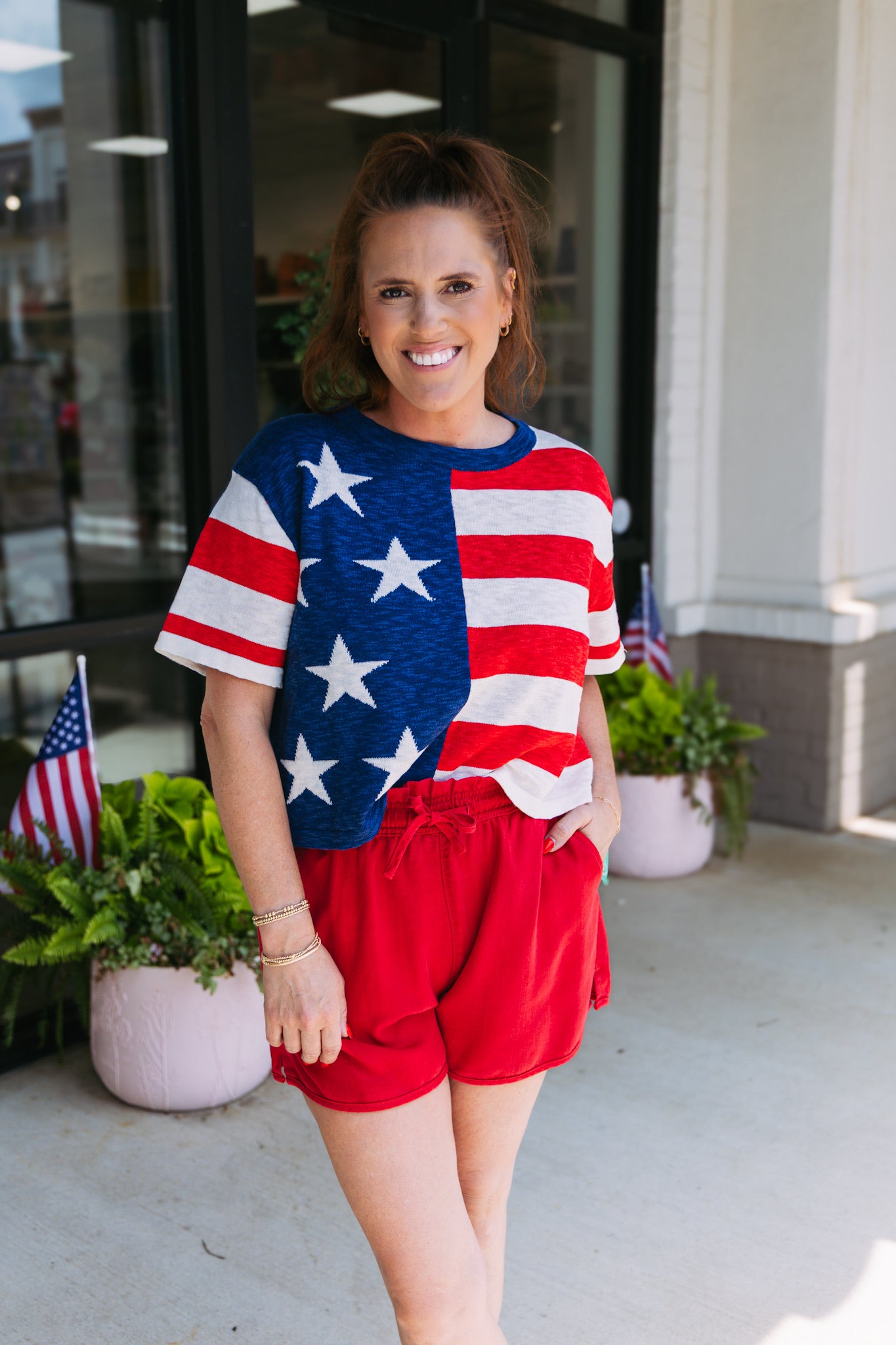 Krissy Novelty Shorts - Salsa