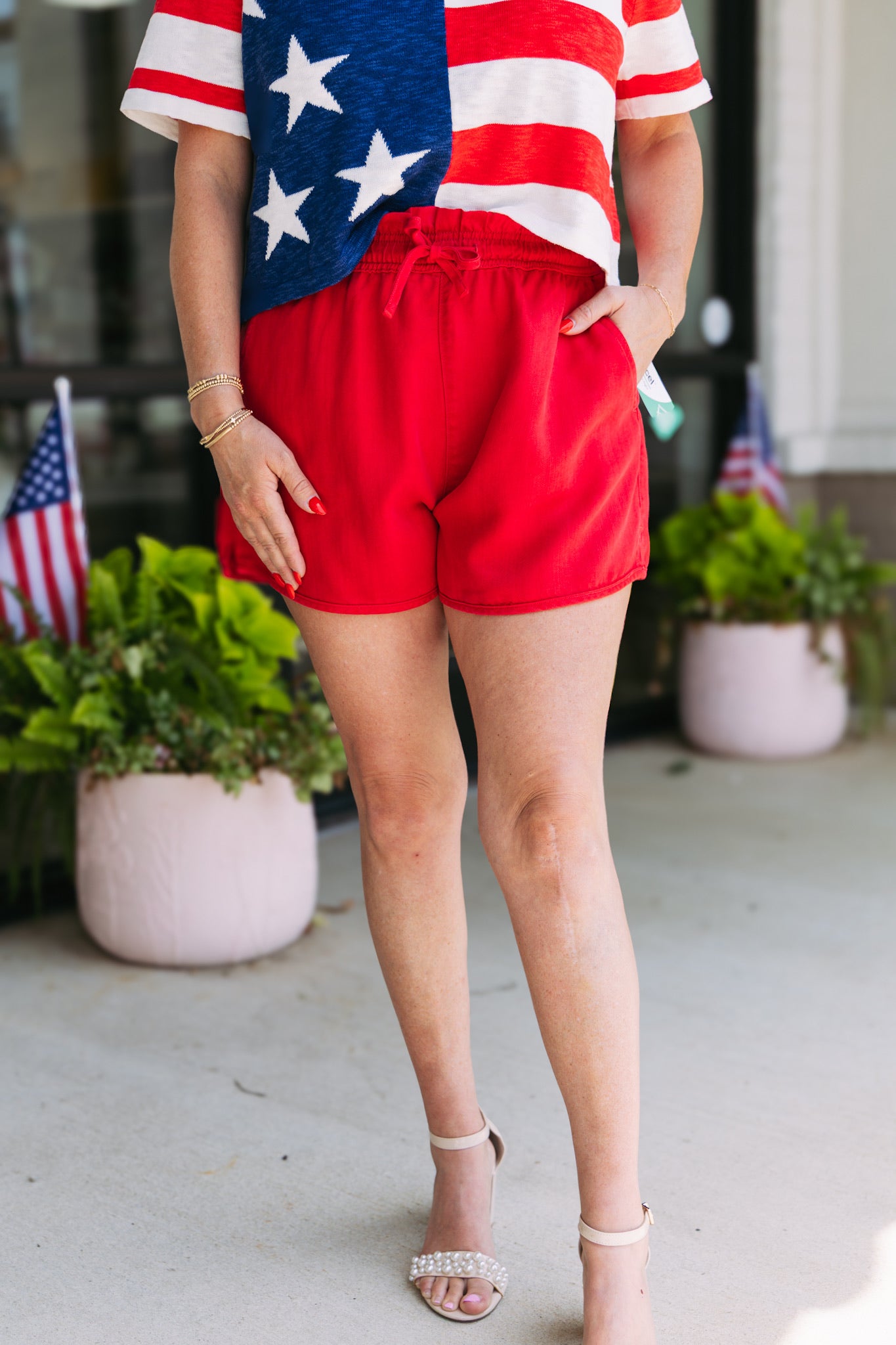 Krissy Novelty Shorts - Salsa
