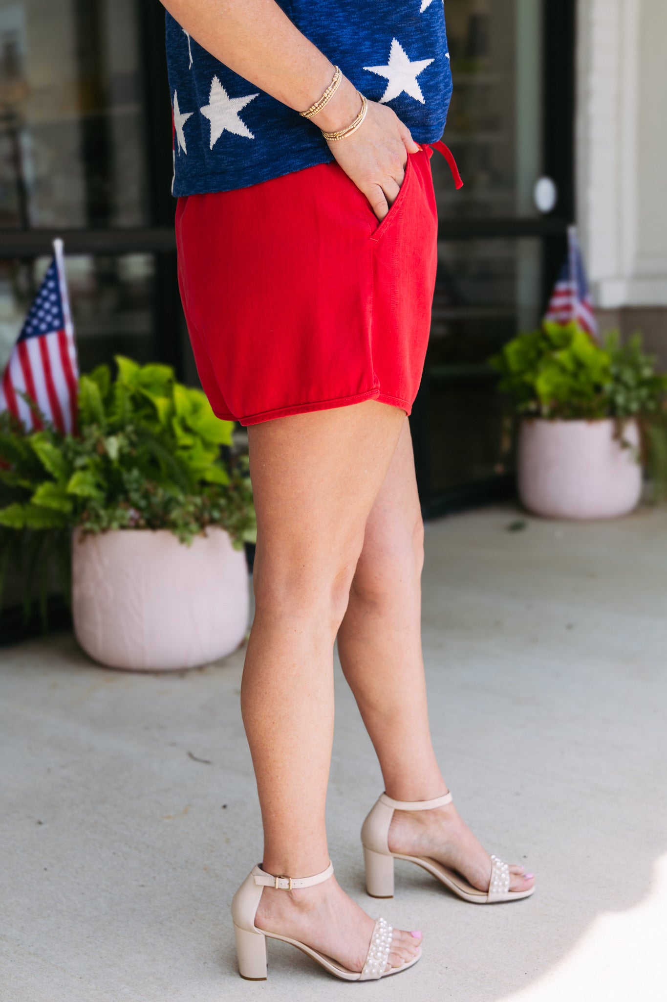 Krissy Novelty Shorts - Salsa