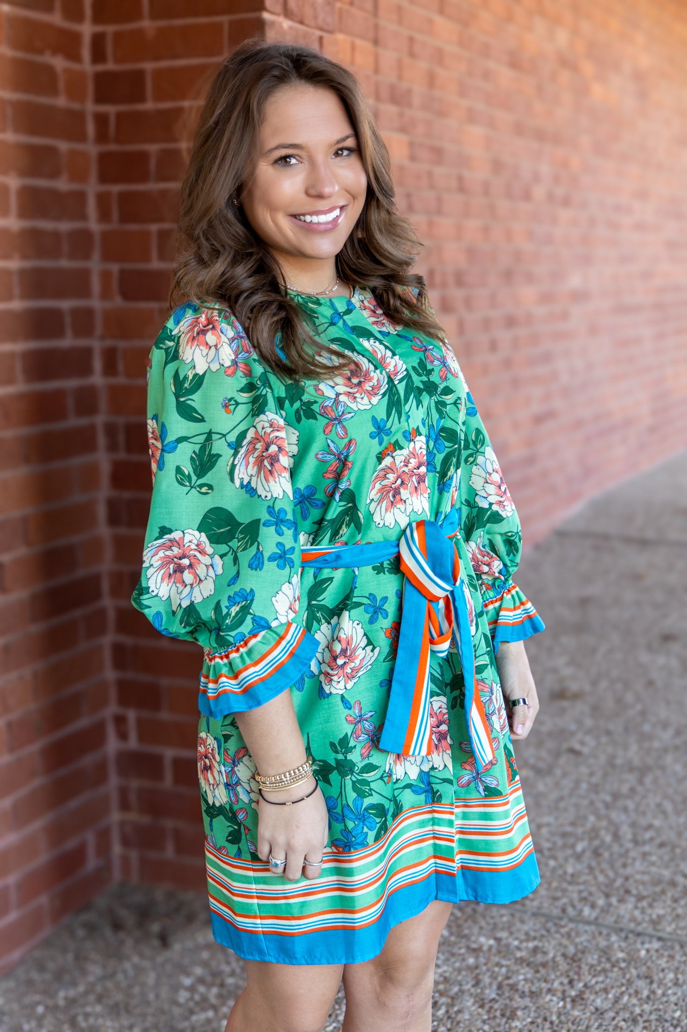 Dahlia Border Placket Dress