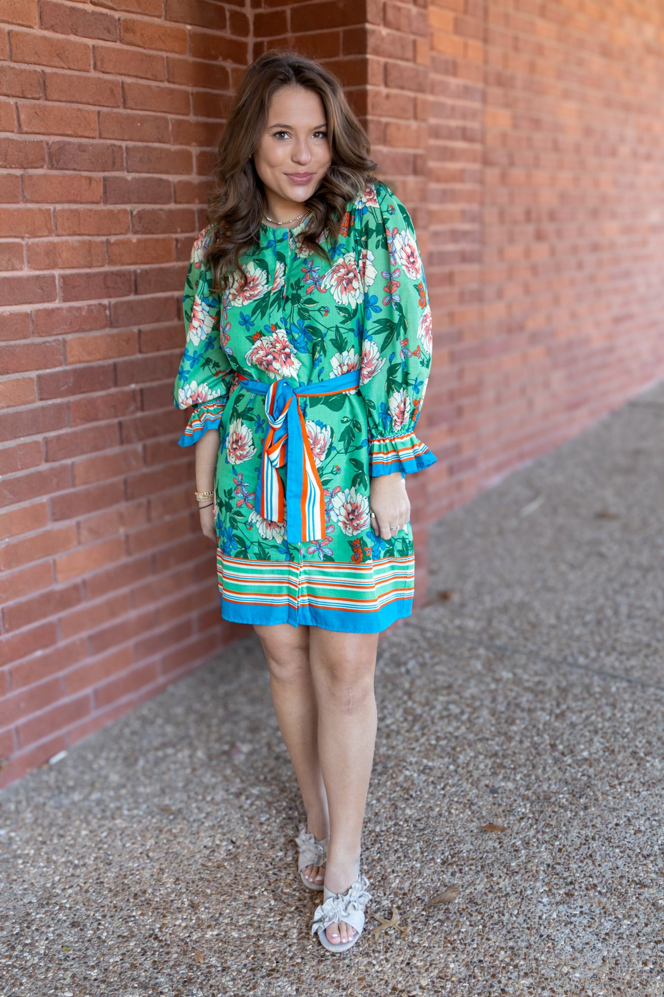 Dahlia Border Placket Dress