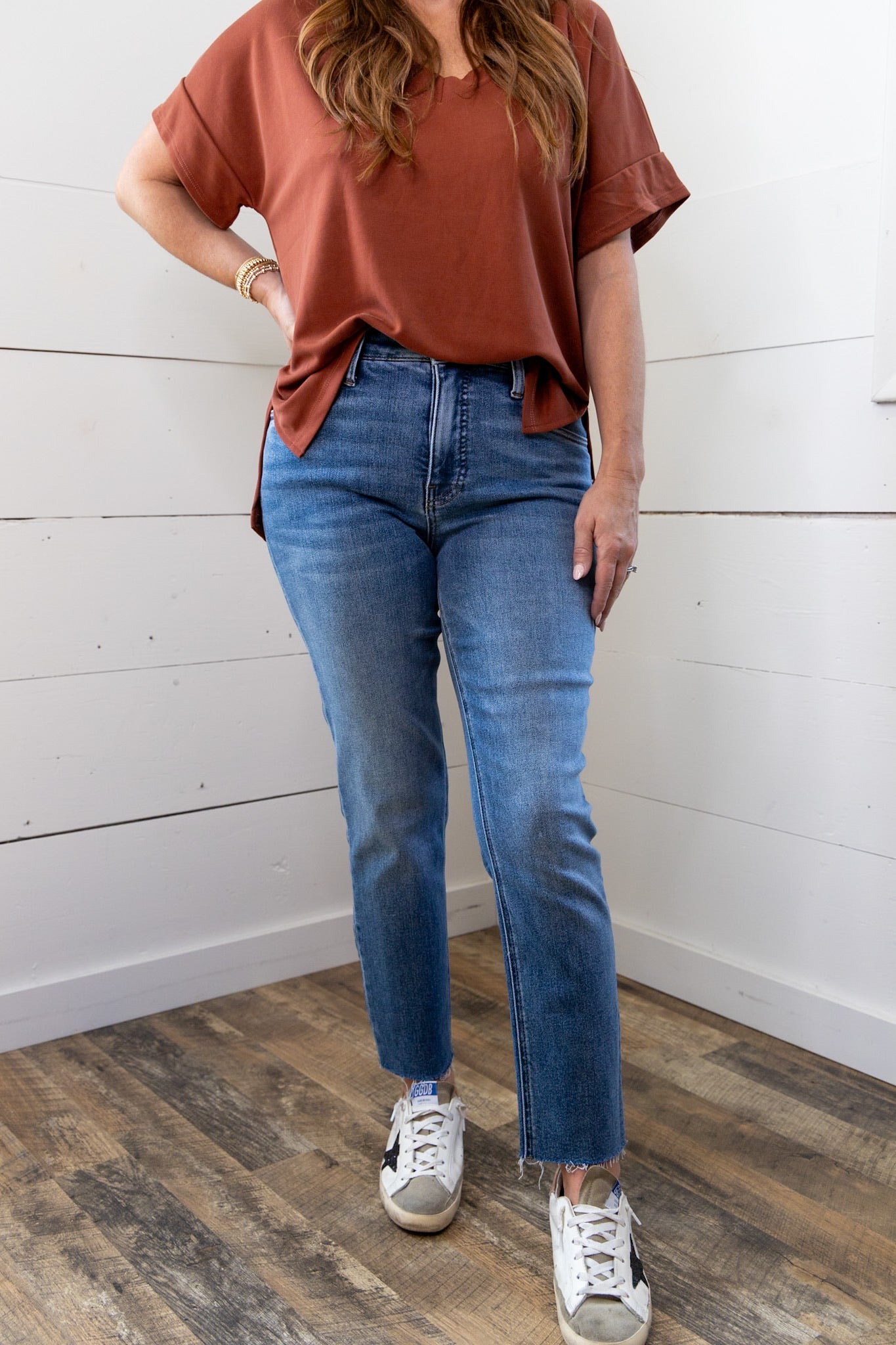 [KUT] Rachael High Rise Fab Ab Mom Jean - Exalted Wash