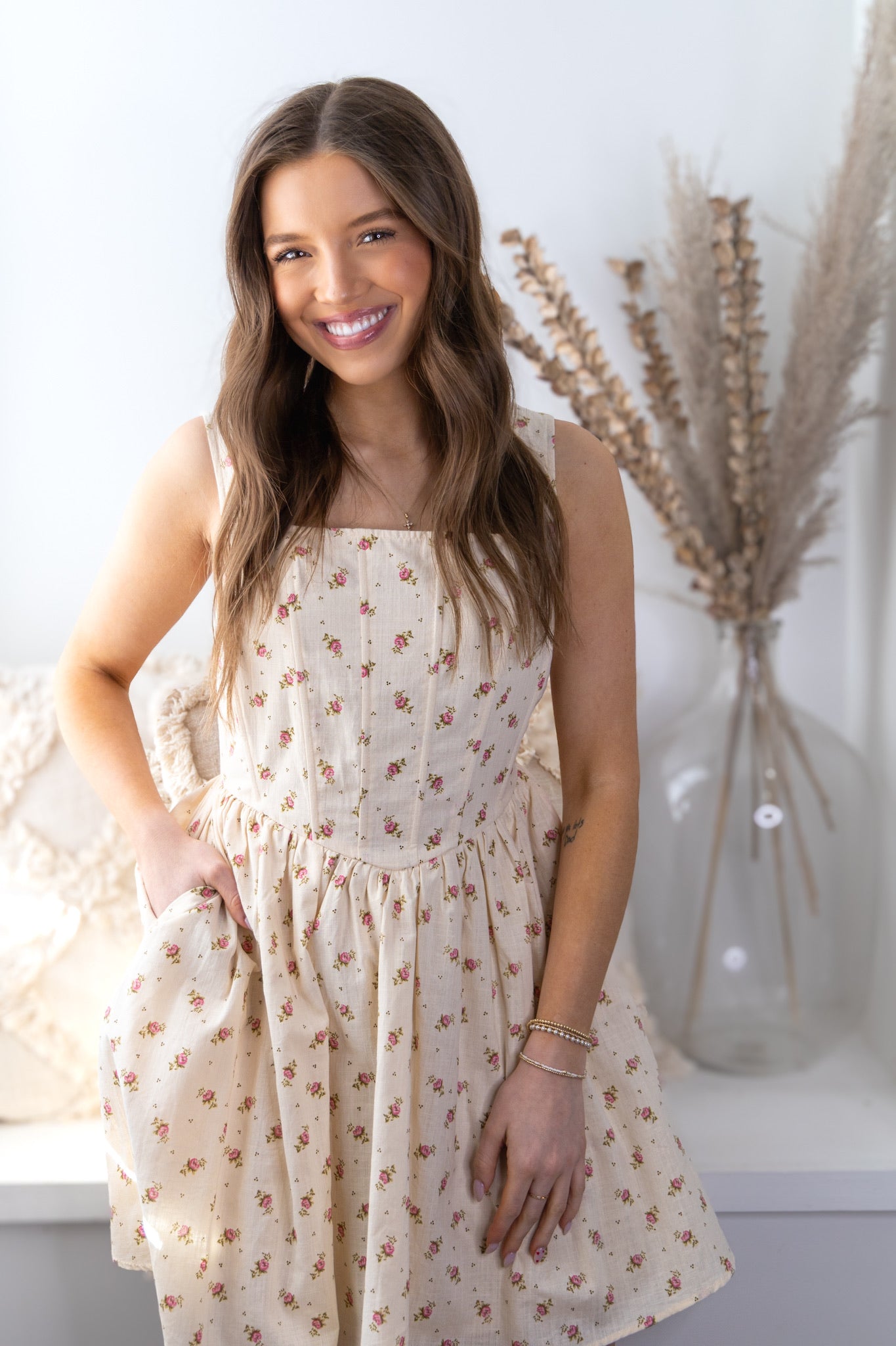 Alice Boned Floral Mini Dress