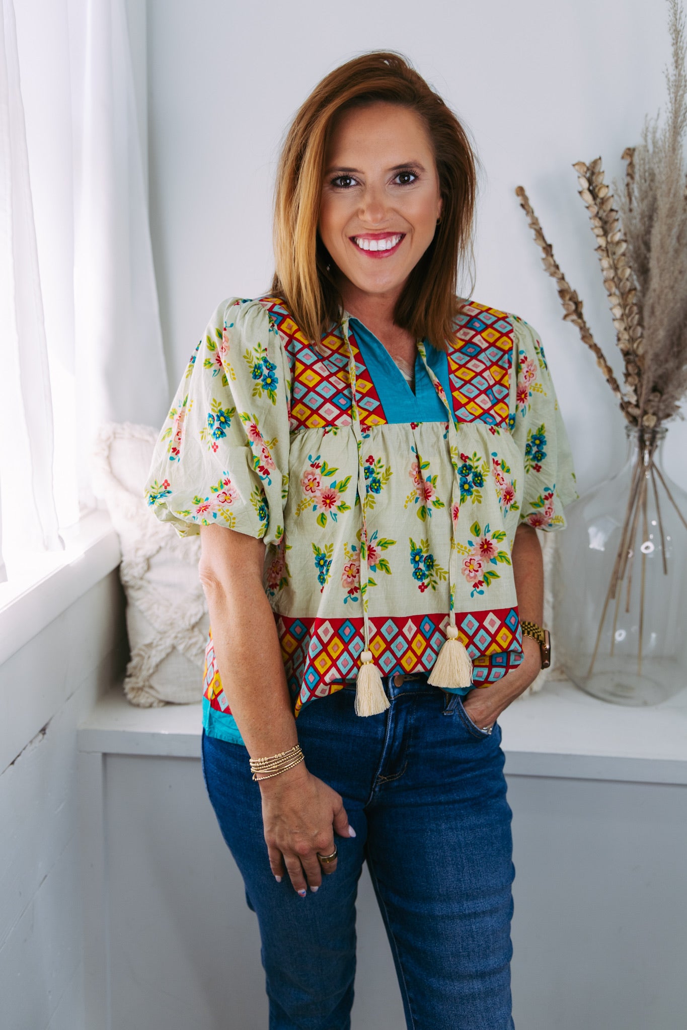 Annie Tassel Tie Top