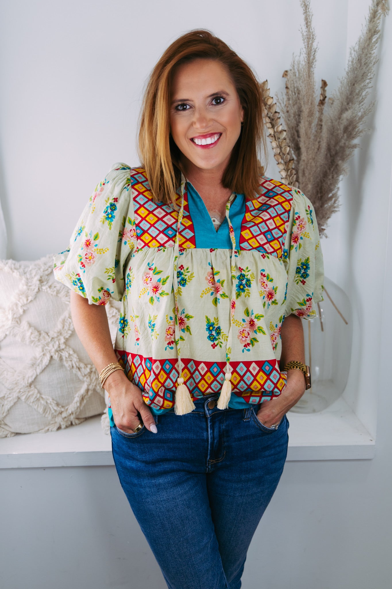 Annie Tassel Tie Top