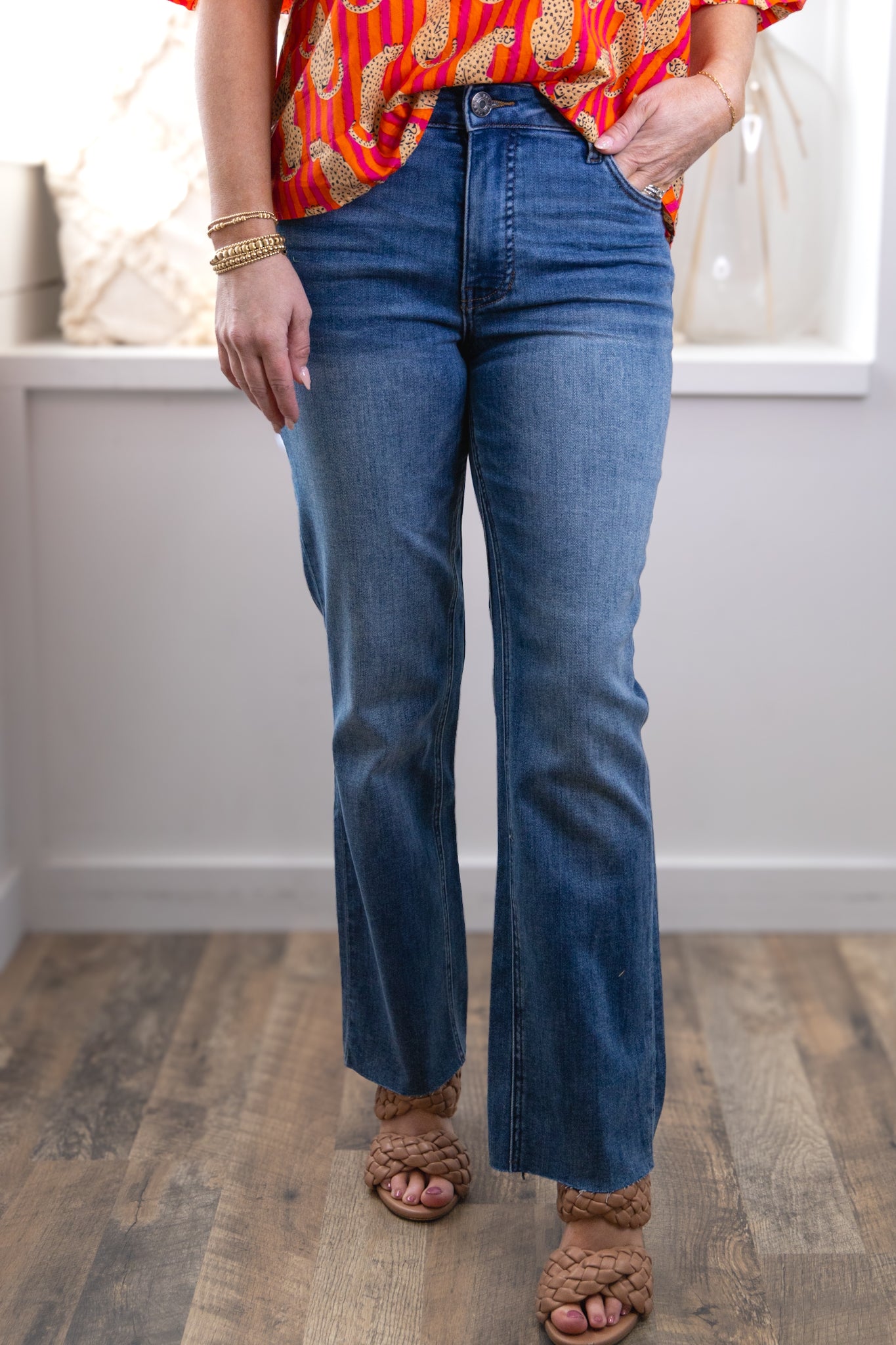 [KUT] Kelsey High Rise Fab Ab Ankle Flare - Brace