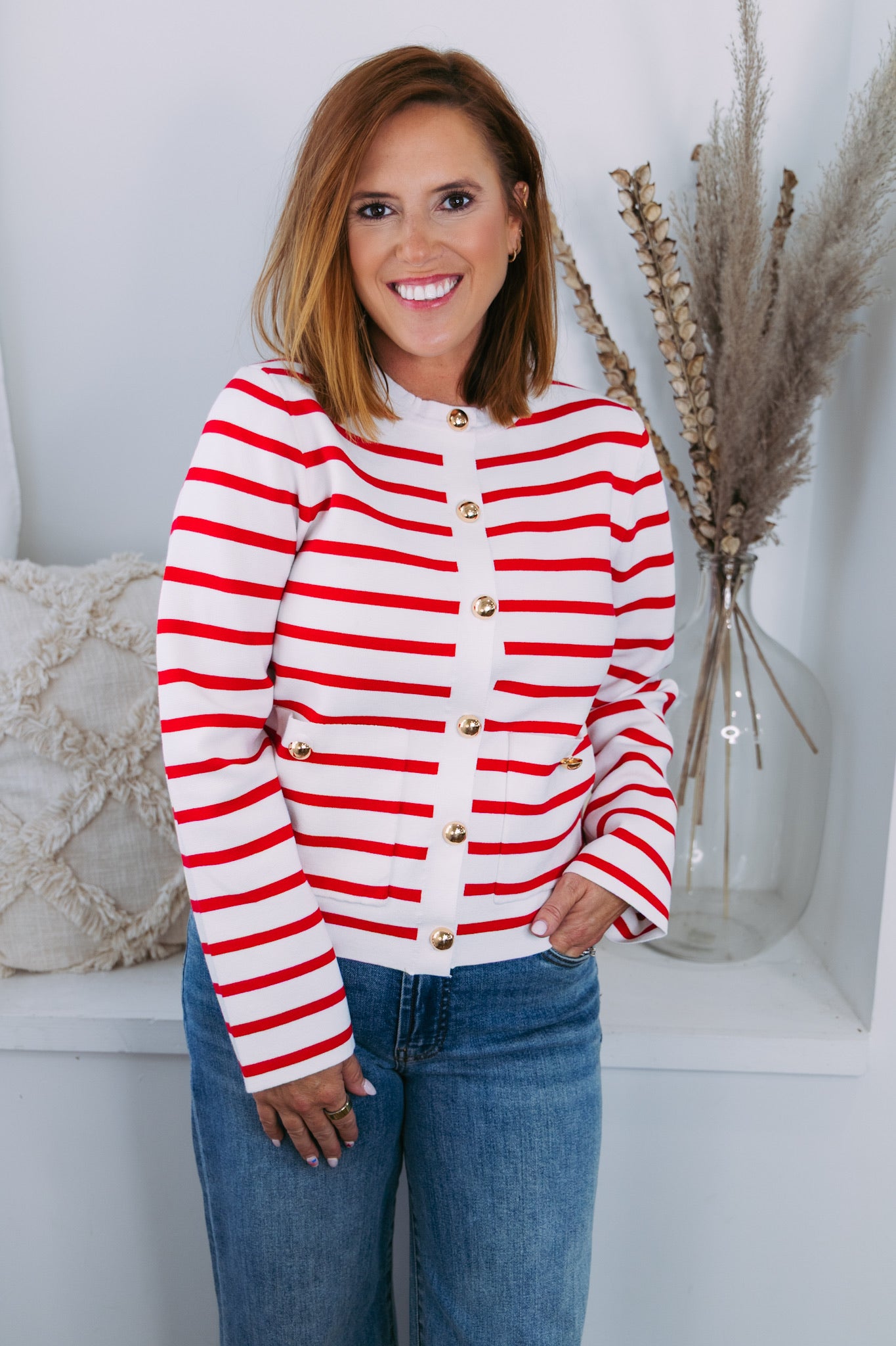 Rosie Stripe Sweater Cardigan