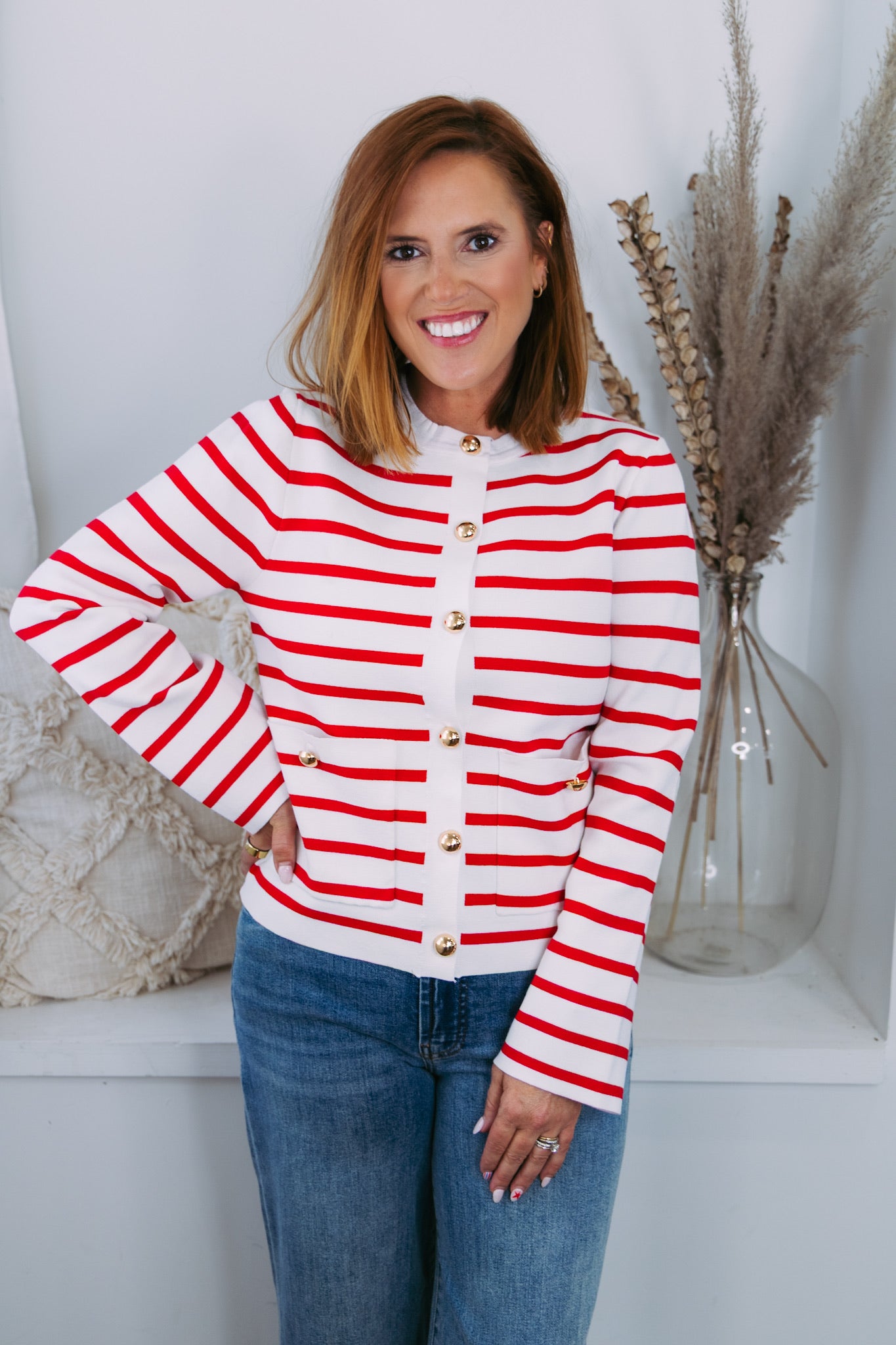 Rosie Stripe Sweater Cardigan