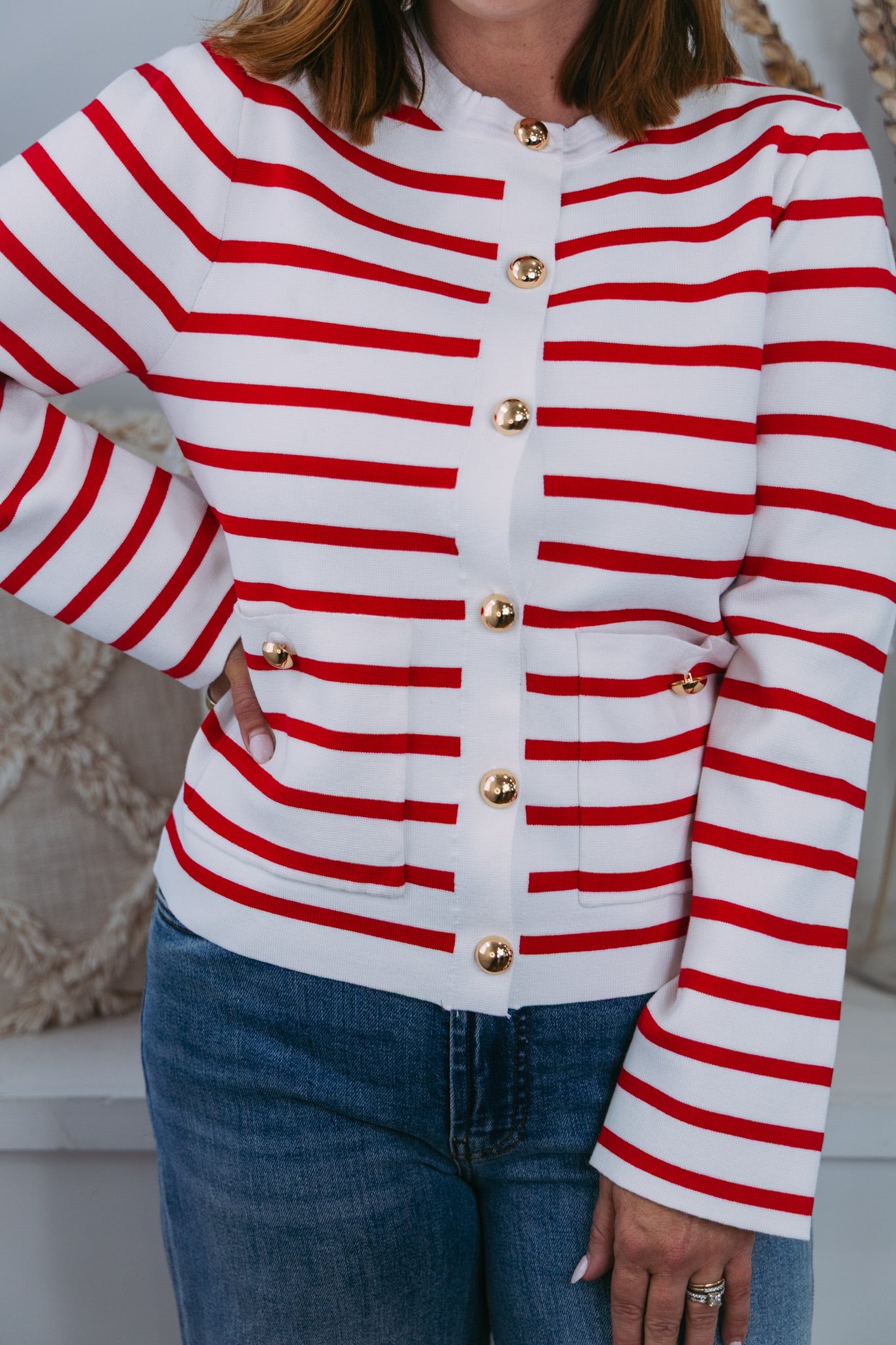 Rosie Stripe Sweater Cardigan
