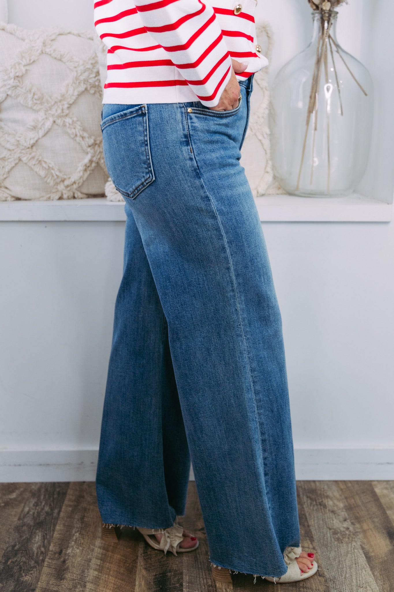 [KUT] Ryan High Rise Fab Ab Super Wide Leg Jeans - Adaptability