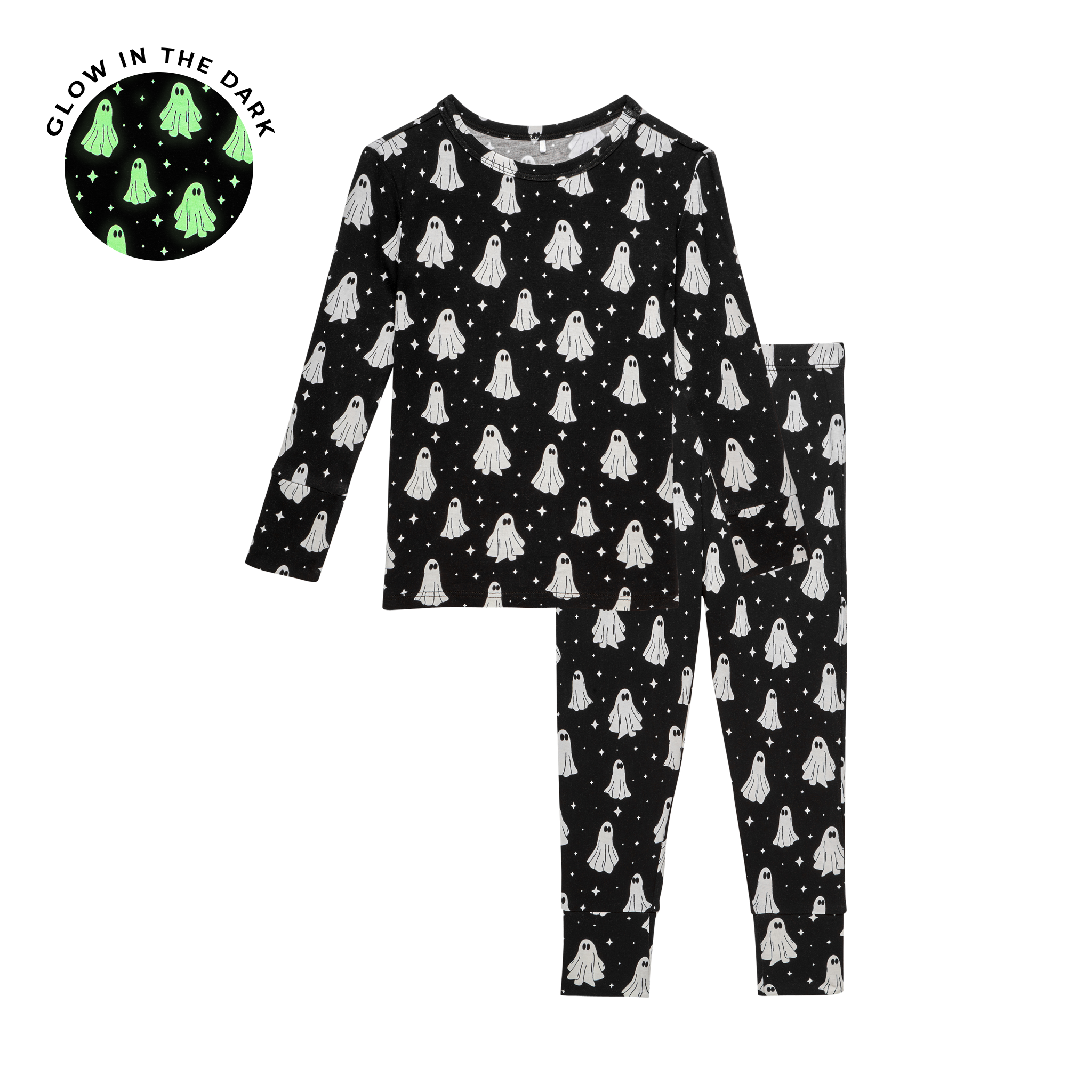 Ghostly Long Sleeve Basic Pajama Set