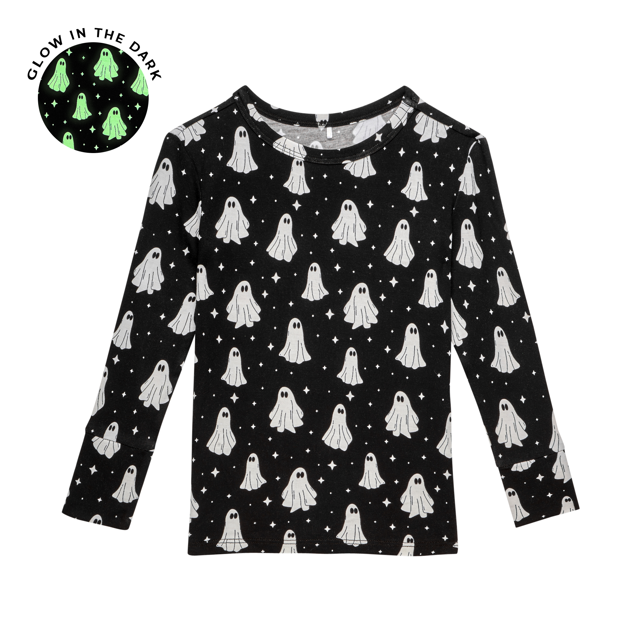 Ghostly Long Sleeve Basic Pajama Set
