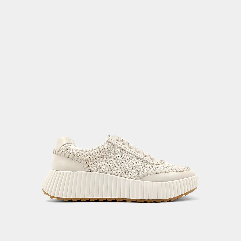 Selina Chunky Sneaker- Bone Woven