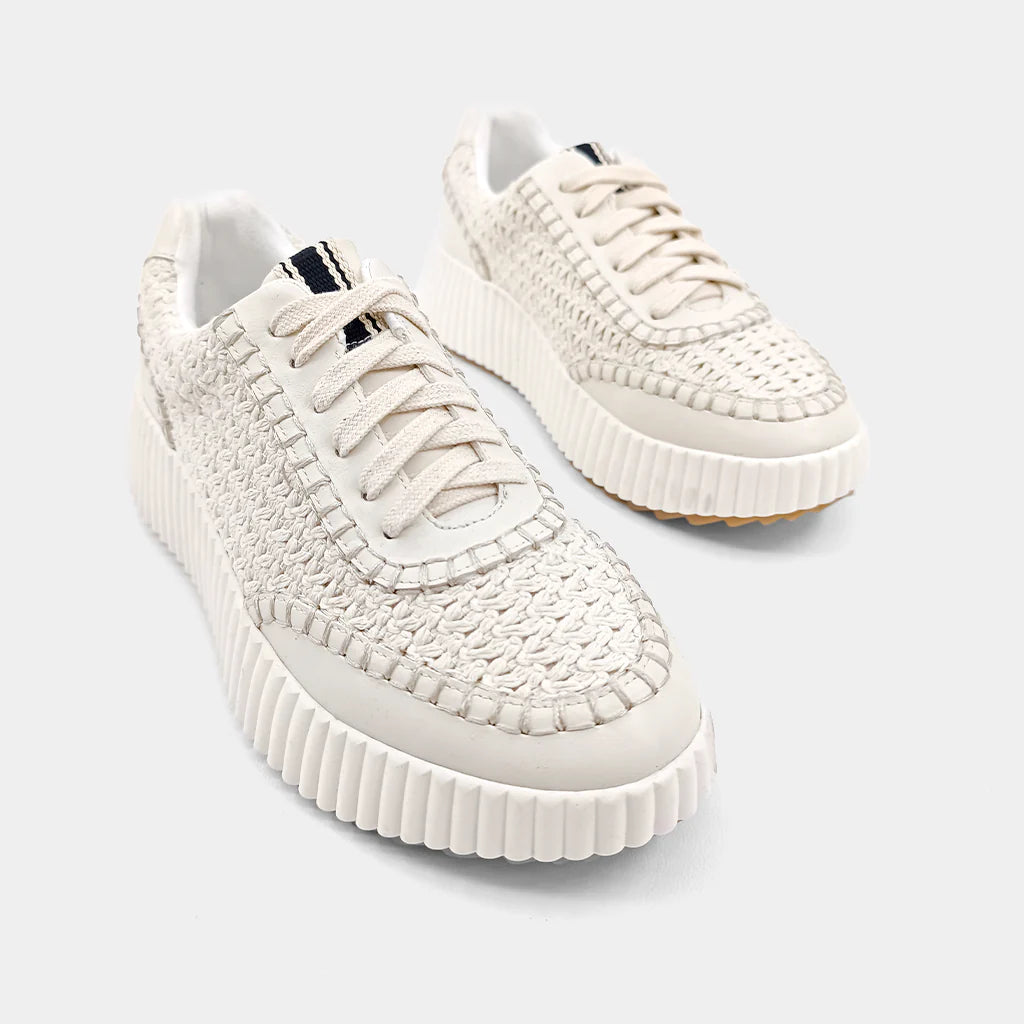 Selina Chunky Sneaker- Bone Woven