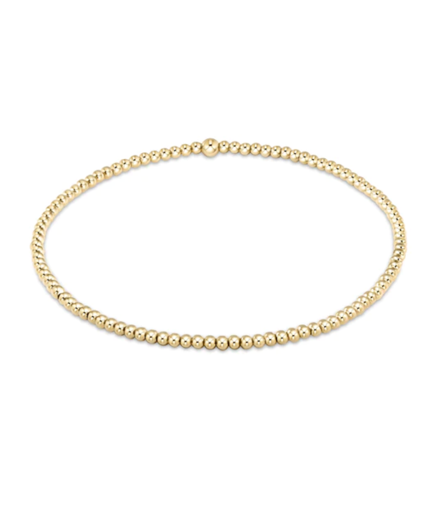 Classic Gold 2mm Bead Bracelet