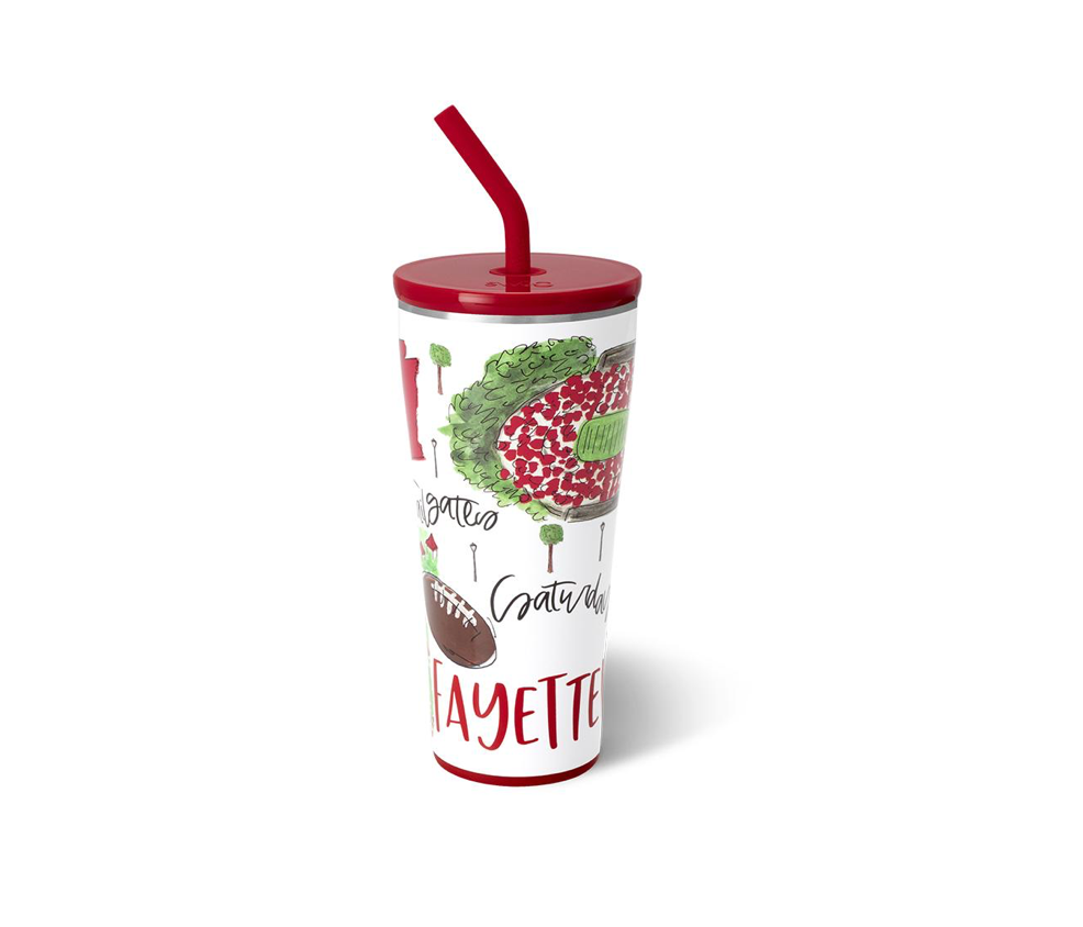 Saturdays in Fayetteville Straw Tumbler 32oz