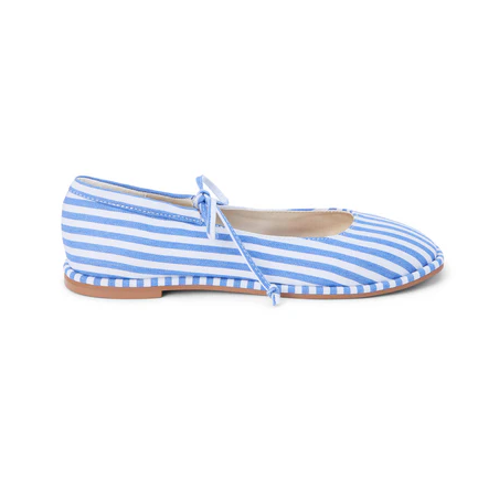 Gerry Blue Stripe Ballet Flat