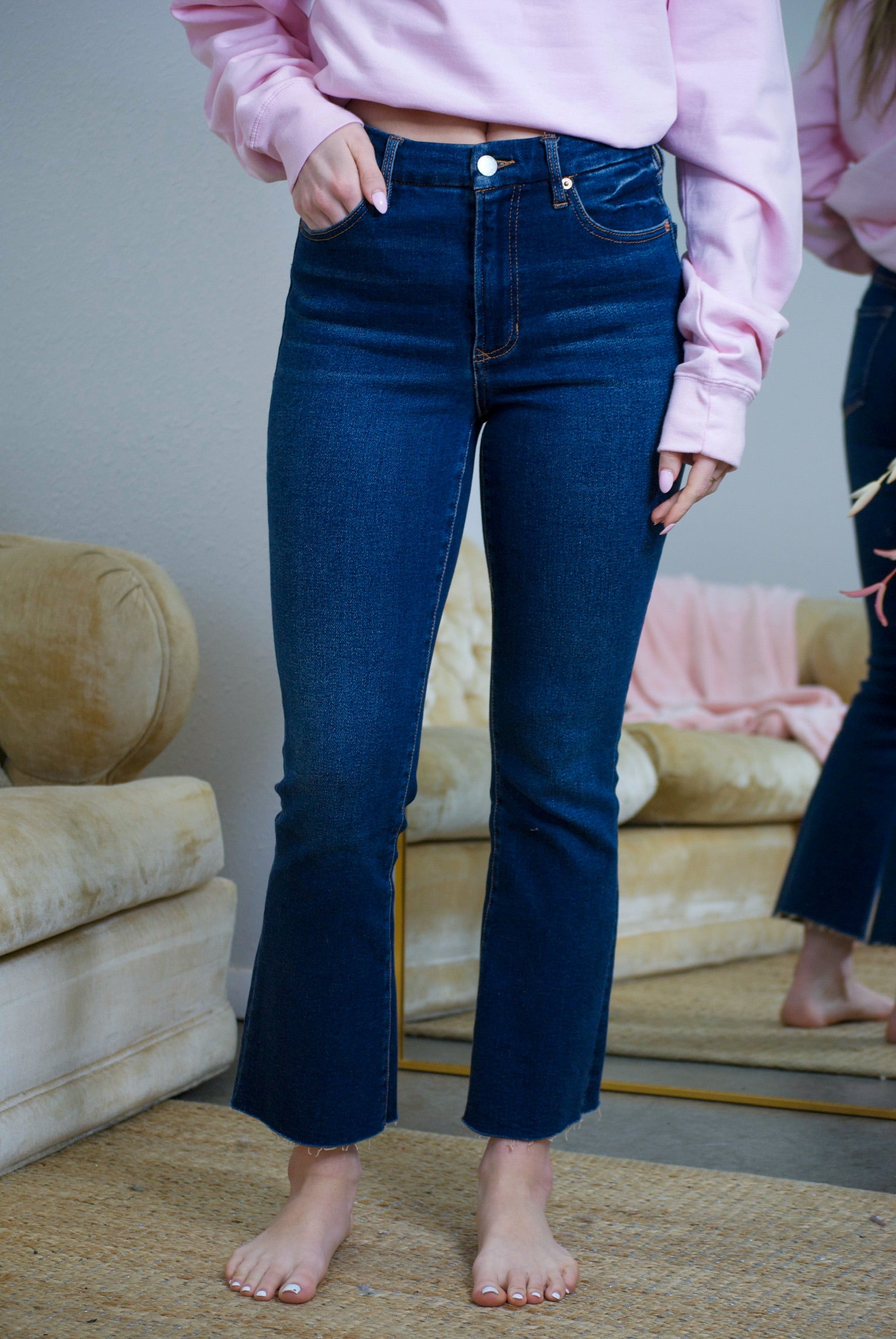 [Dear John] Jeanne Super High Cropped Flare Jeans - Palmira